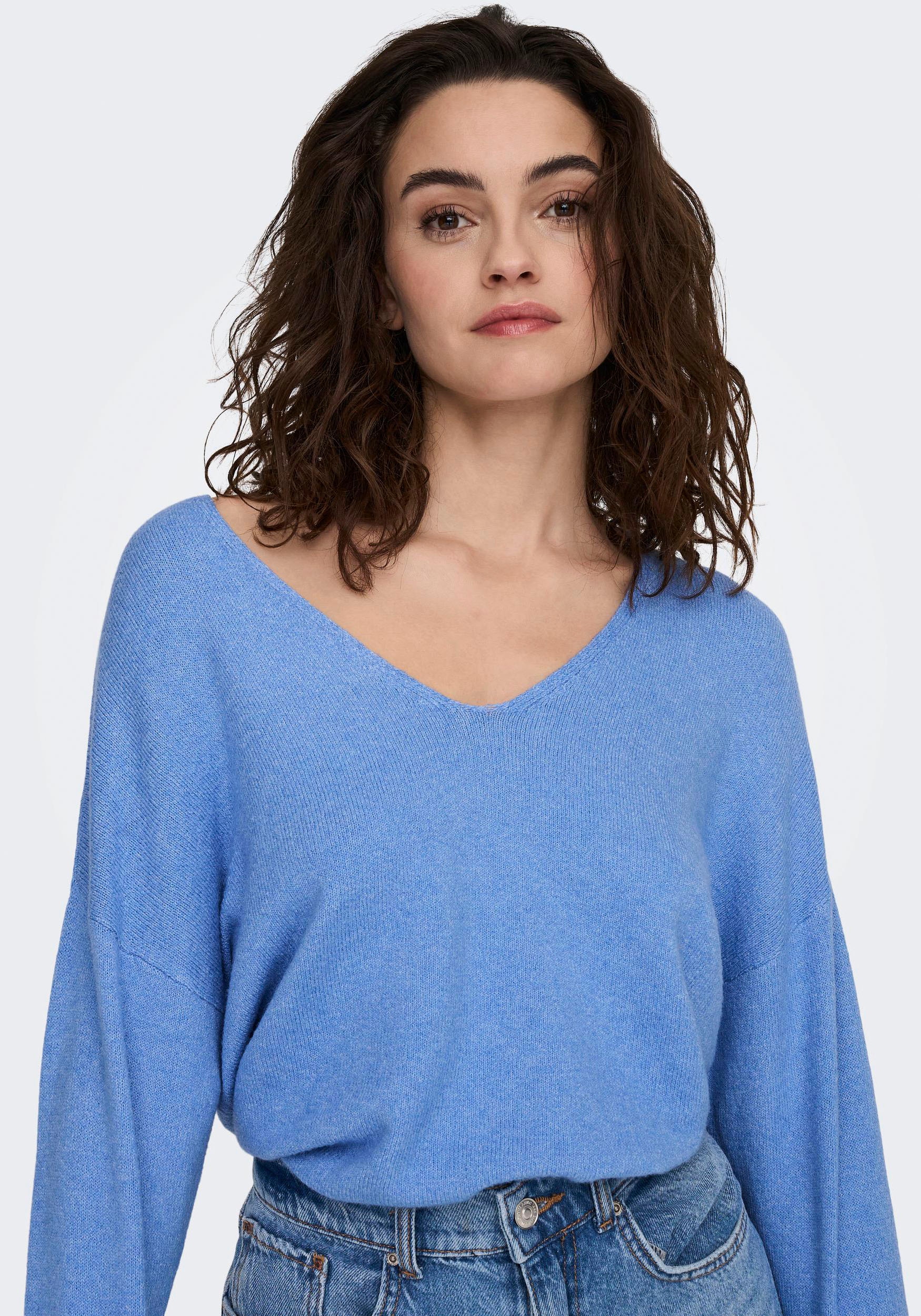ONLY V-Ausschnitt-Pullover »ONLRICA LIFE L/S V-NECK PULLO KNT NOOS«