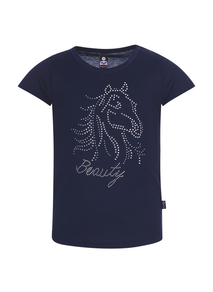 Trigema T-Shirt »TRIGEMA T-Shirt mit Glitzer-Pferd«, (1 tlg.)