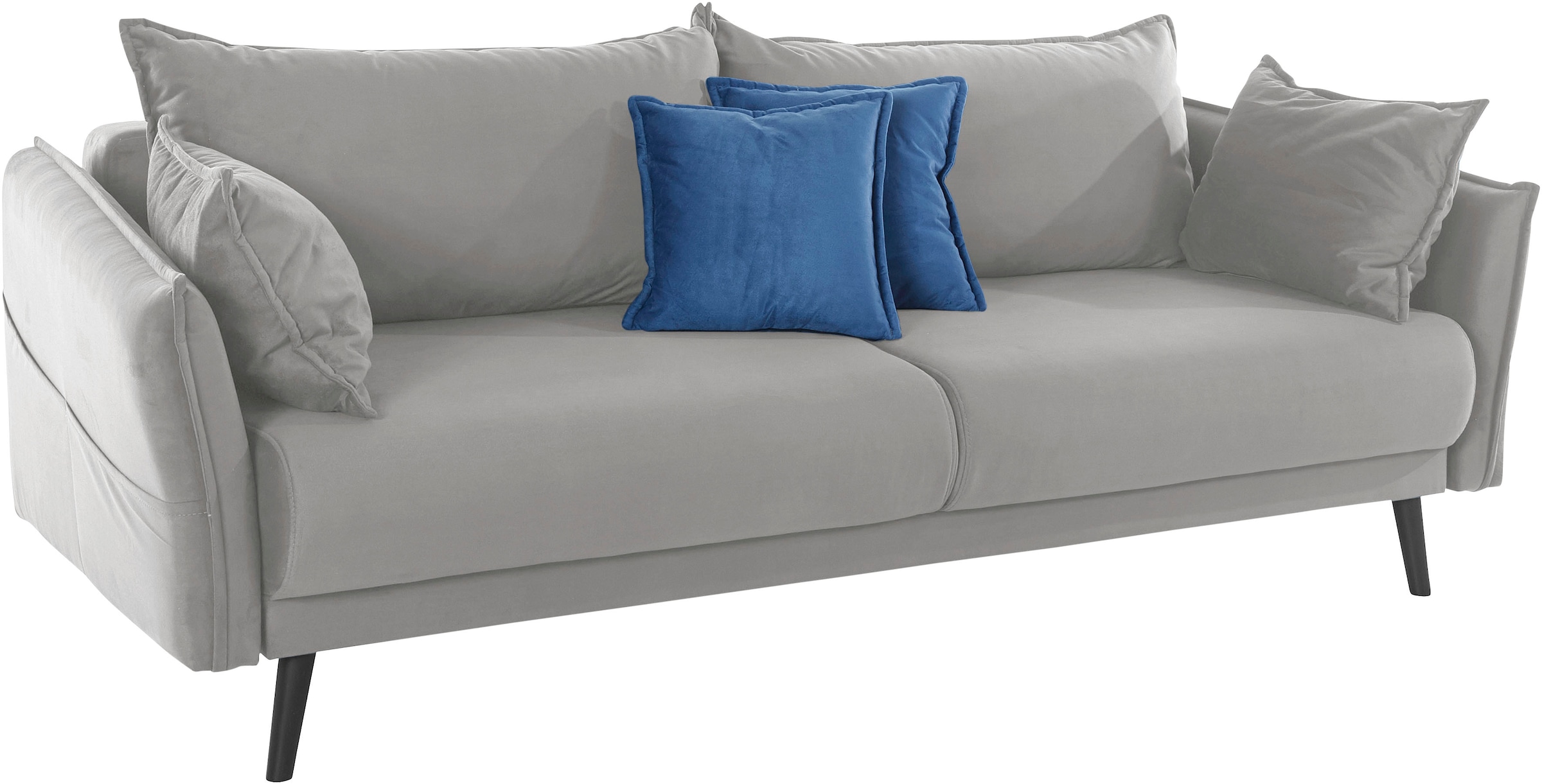 INOSIGN Schlafsofa »Asra« incl. Bettfunktion und Bettkasten, Seitentasche im Armteil, Federkern