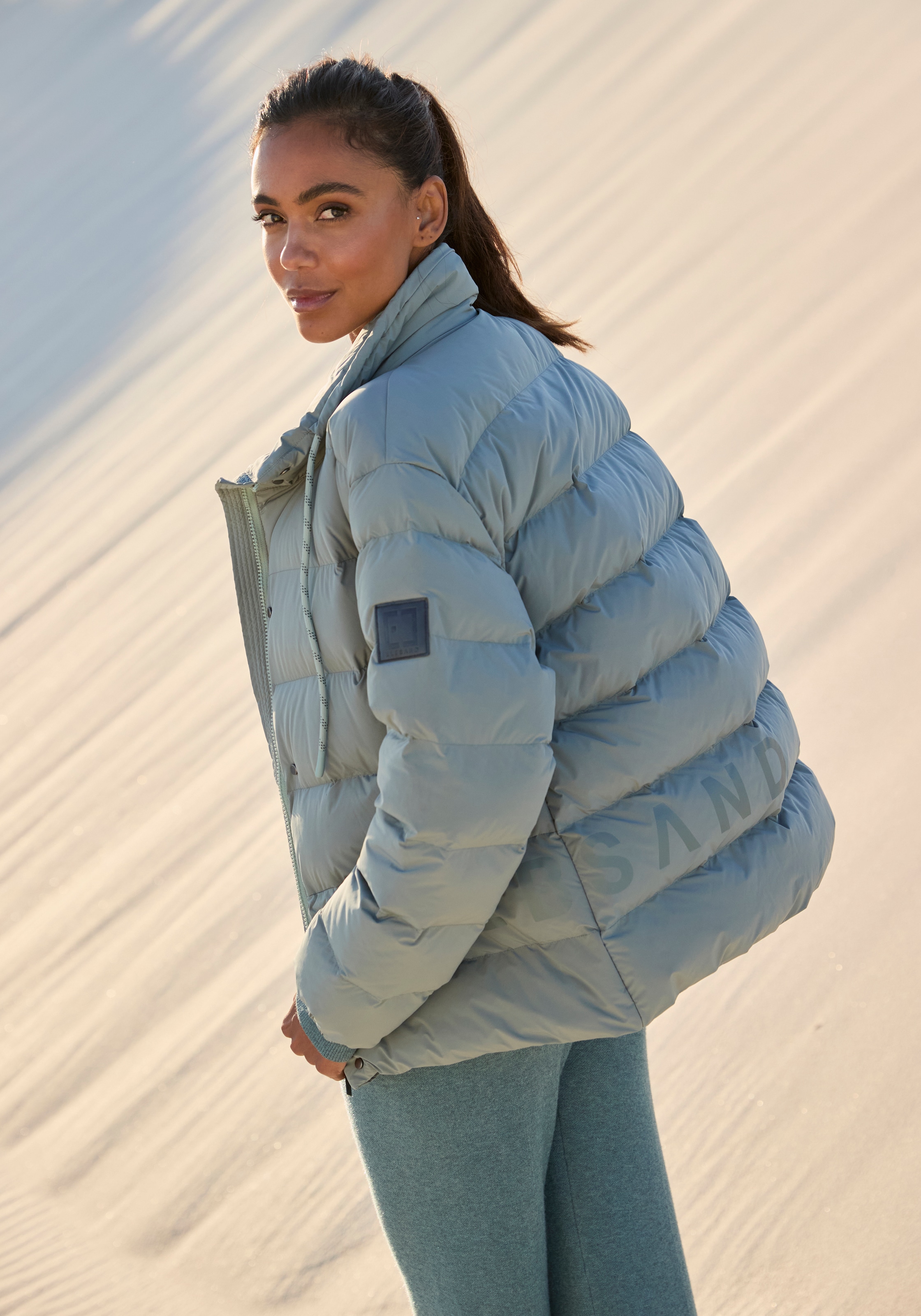 Elbsand Veste matelassée ohne Kapuze mit grossem seitlichen Logo-Print