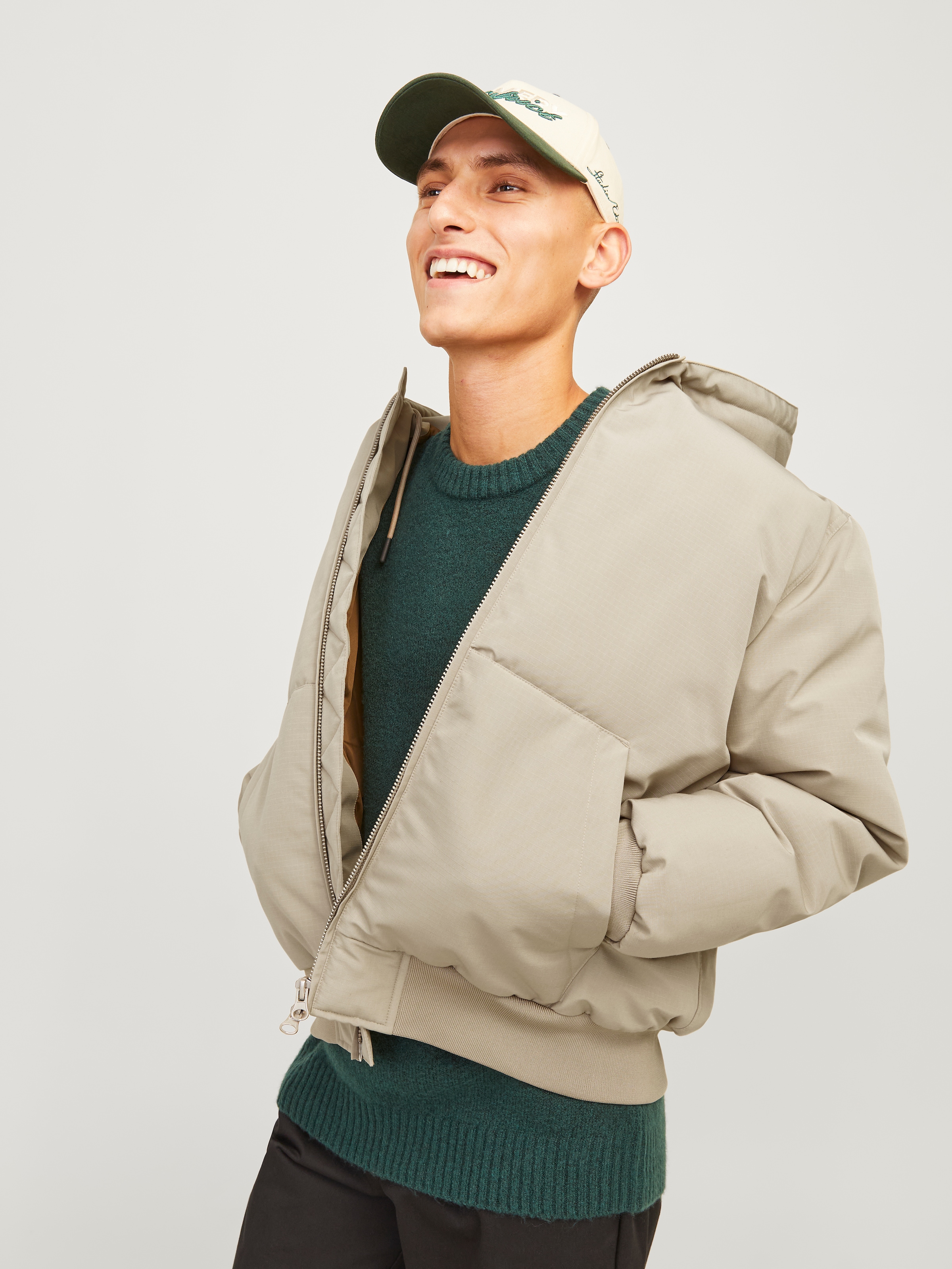 Jack & Jones Veste bomber »JCOCOLLECTIVE BOMBER JACKET SN« mit Kapuze