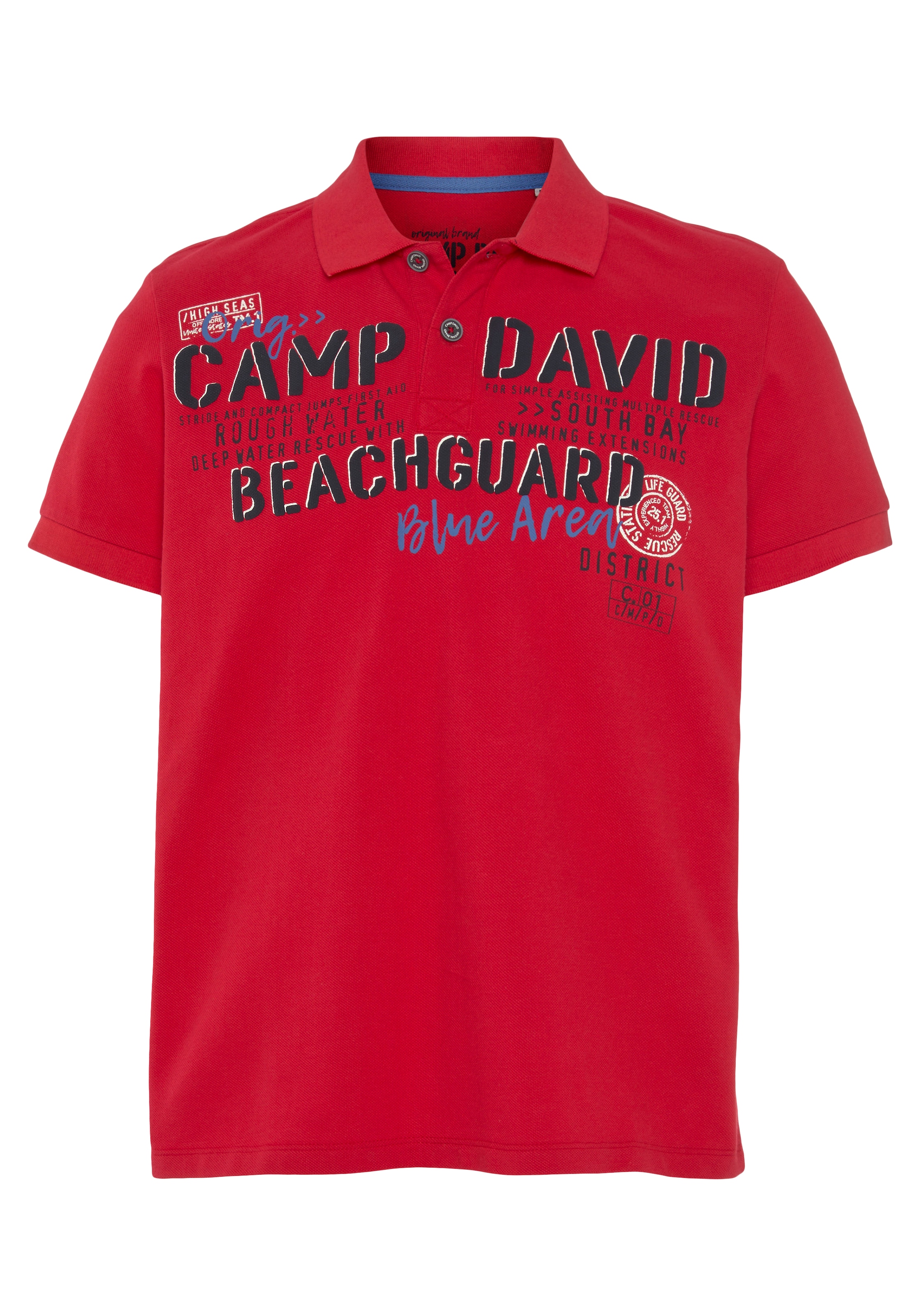 CAMP DAVID Poloshirt, in hochwertiger Piqué-Qualität