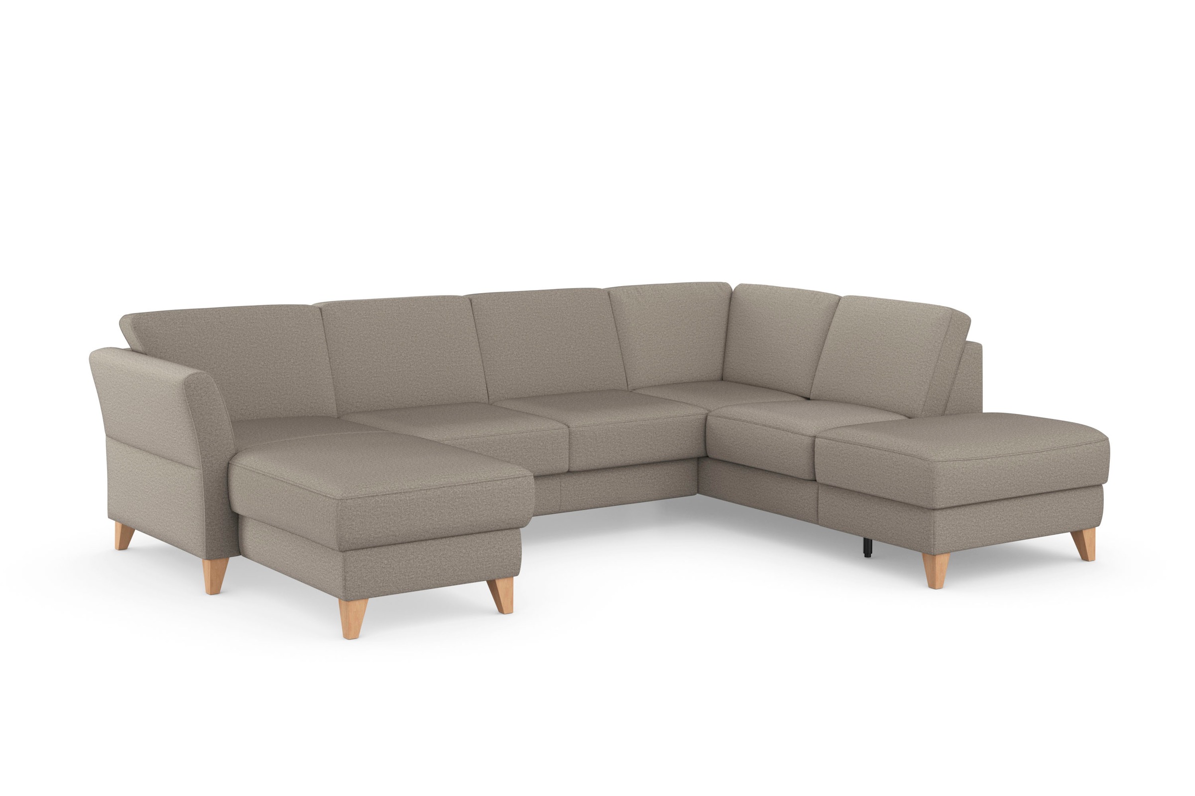 sit&more Wohnlandschaft »Visby U-Form«, wahlweise mit Bettfunktion und Stauraum, frei im Raum stellbar