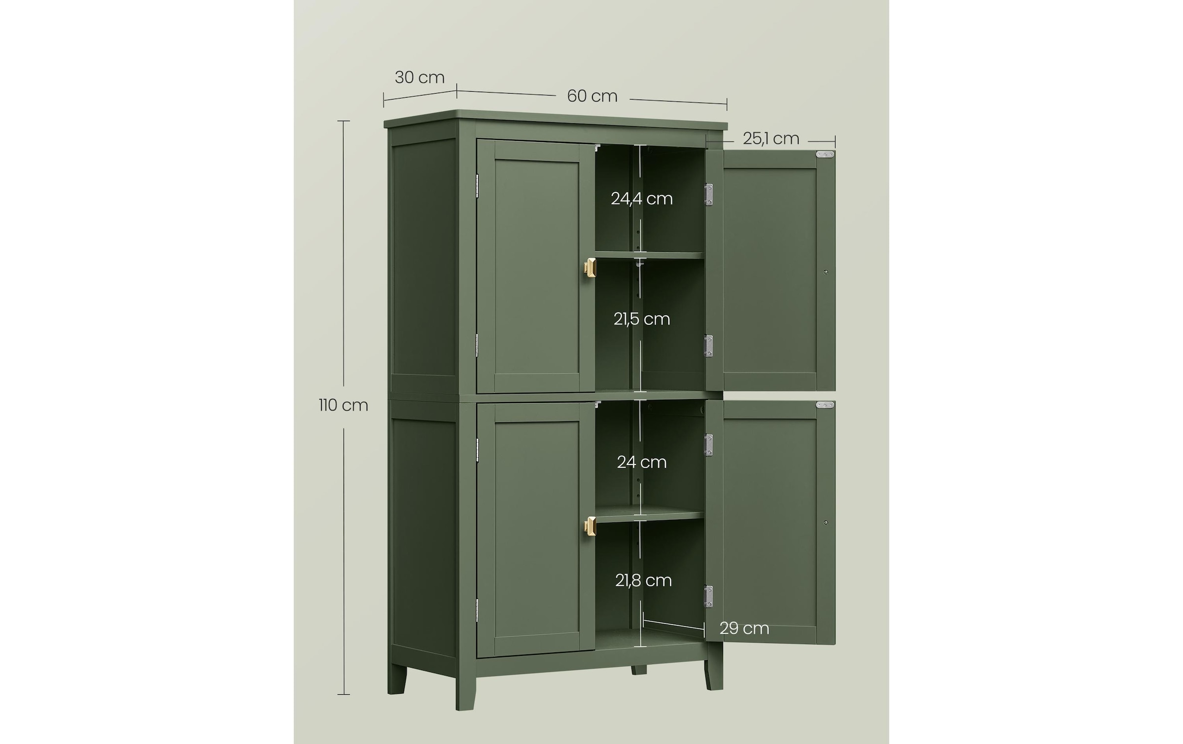 VASAGLE Kommode »Cabinet, 60 x 110 cm«