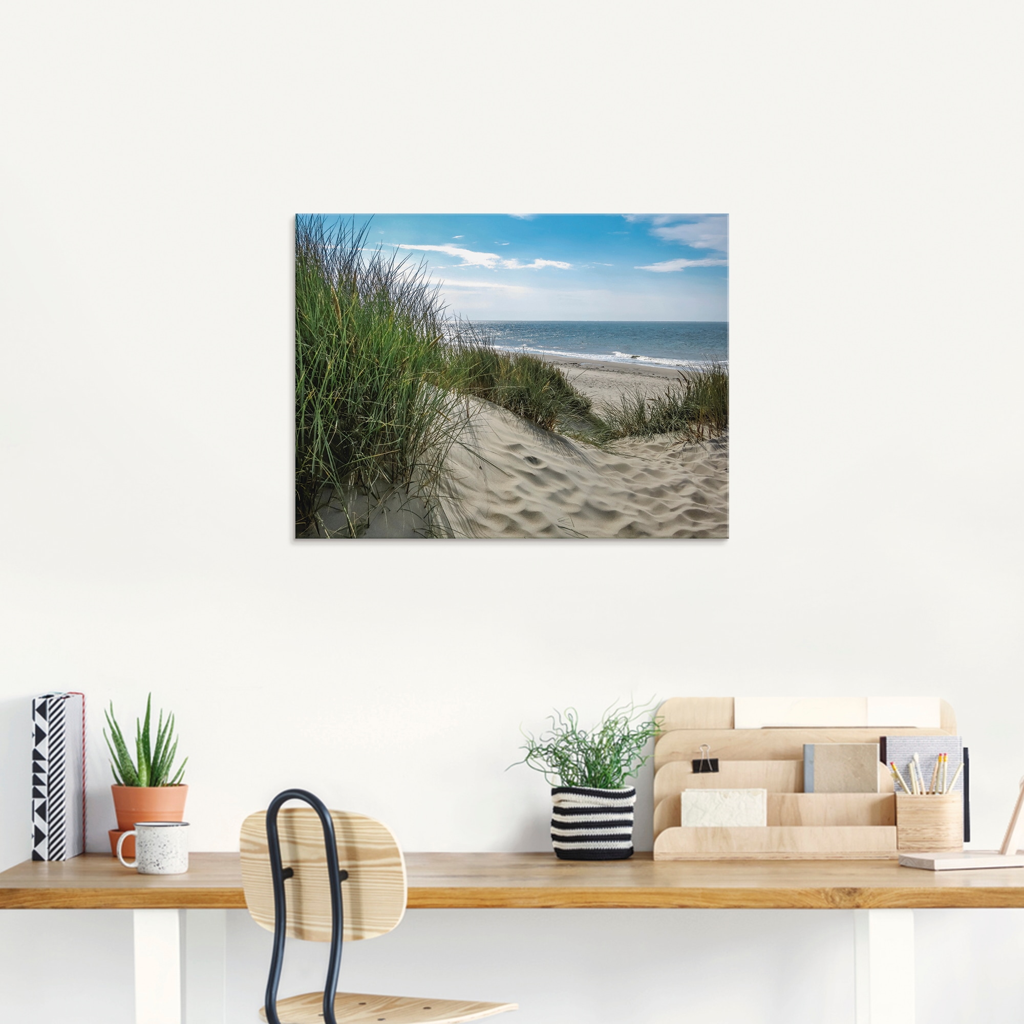 Artland Glasbild »Dünenlandschaft im Sommer an der Nordsee«, Strand, (1 St.), in verschiedenen Grössen