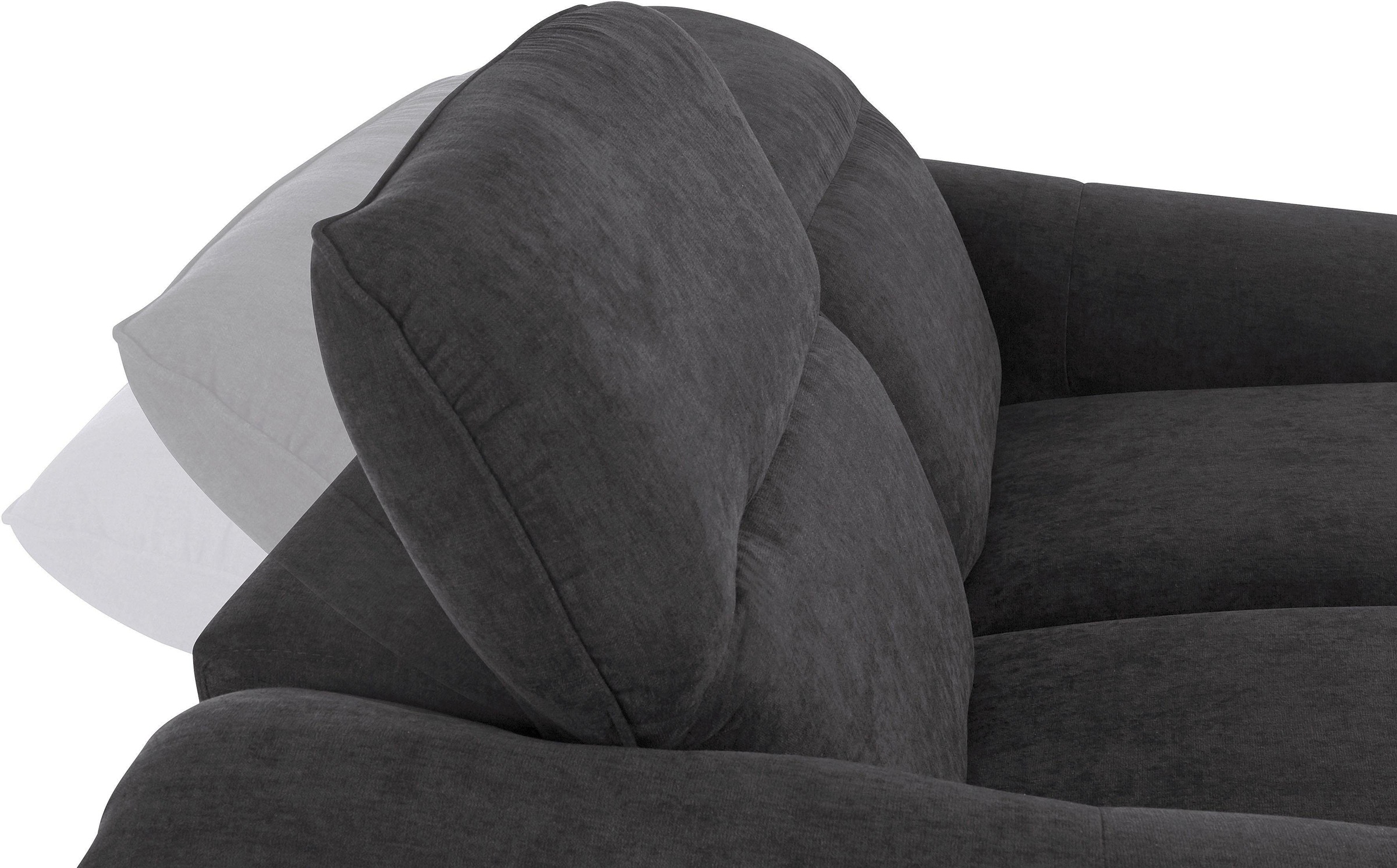 COTTA Polstergarnitur »Teresa« Set,  Set bestehend aus: 2-Sitzer mit Kopfteilverstellung & Hocker