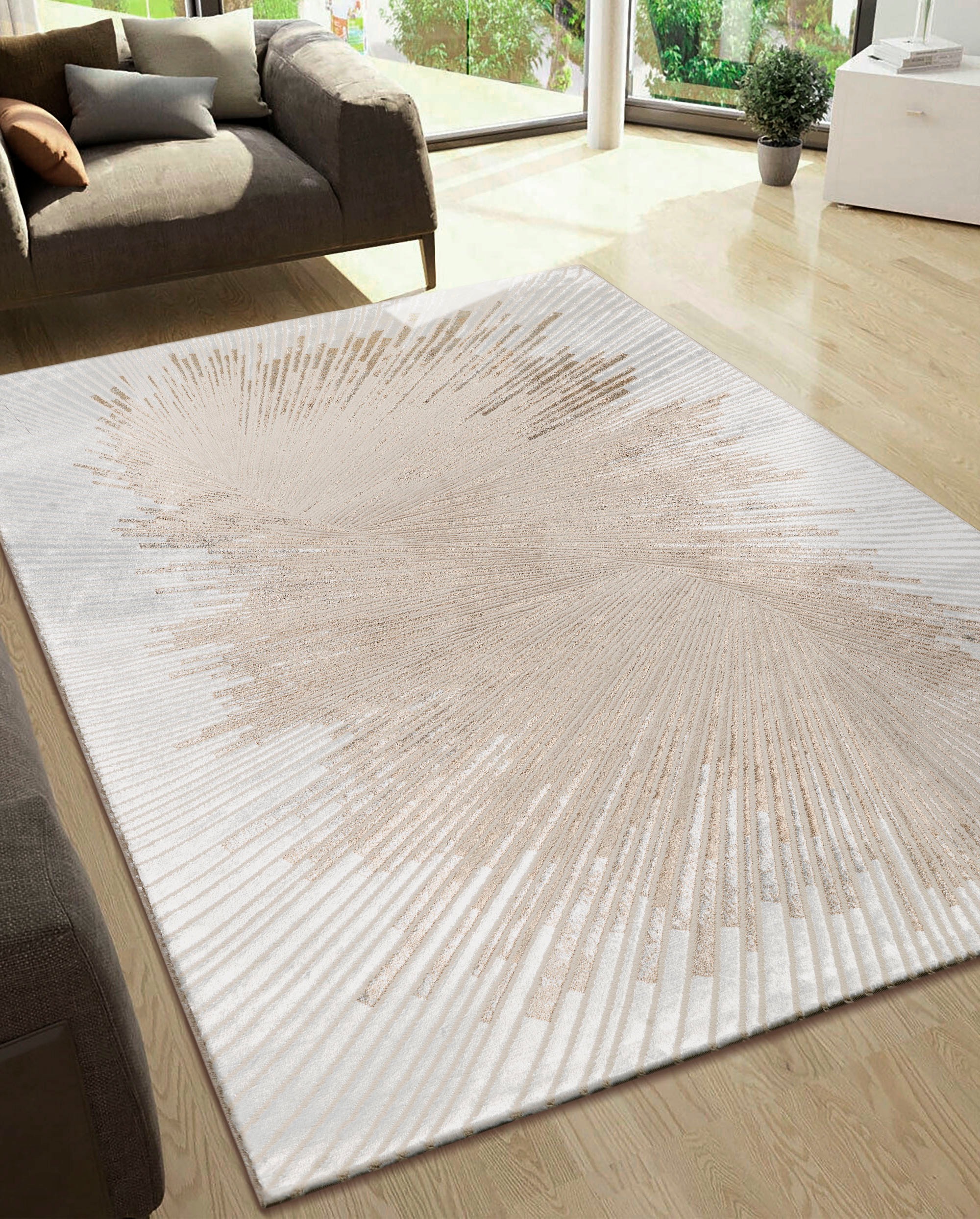 Image of GOODproduct Teppich "Elora Kurzflor" rechteckig 8 mm Höhe mit leichtem Glanz, Hoch Tief Struktur, elegantes Design, Wohnzimmer