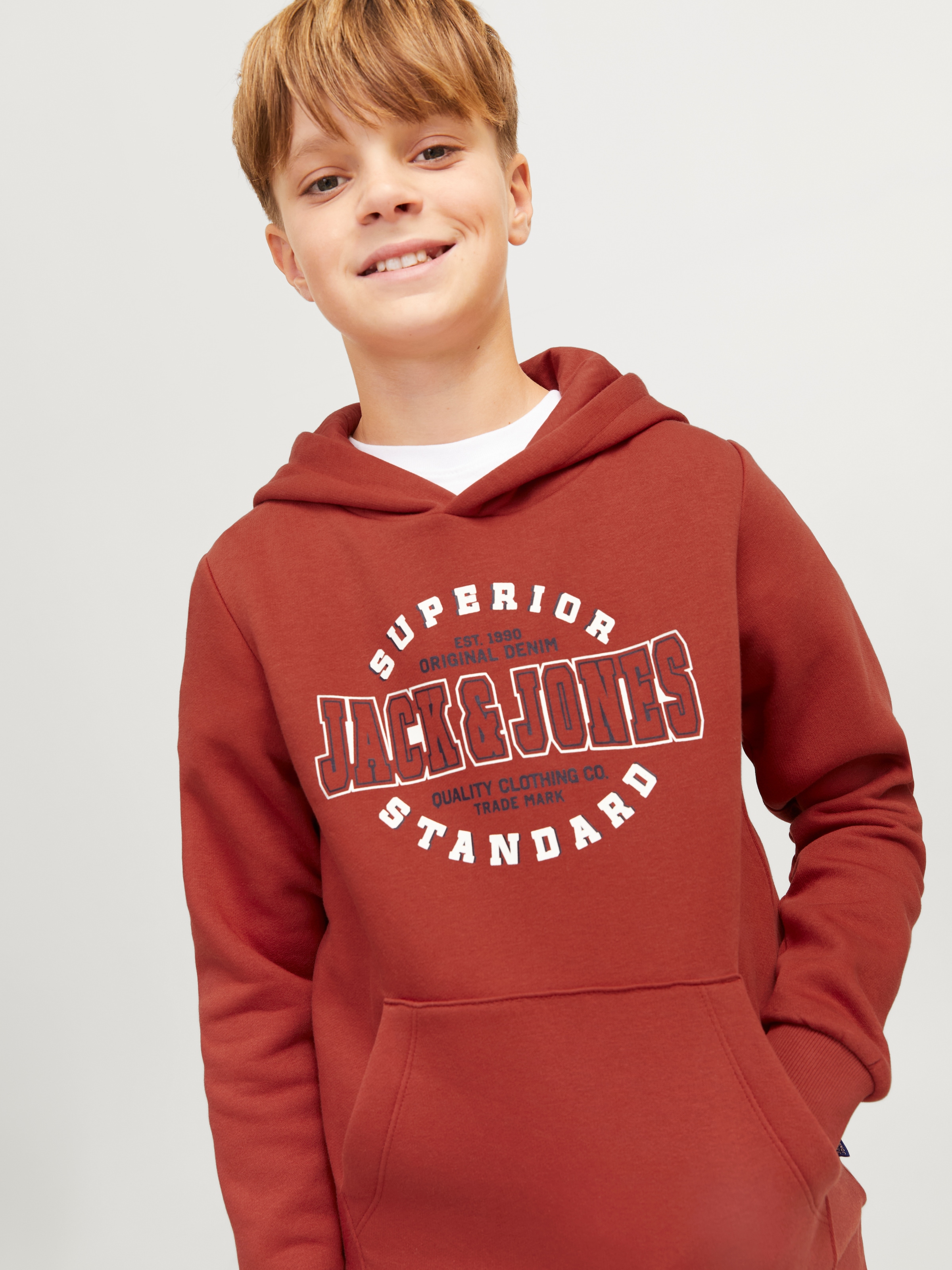 Jack & Jones Junior Kapuzensweatshirt »JJELOGO SWEAT HOOD 2 COL 24/25 NOOS JNR«