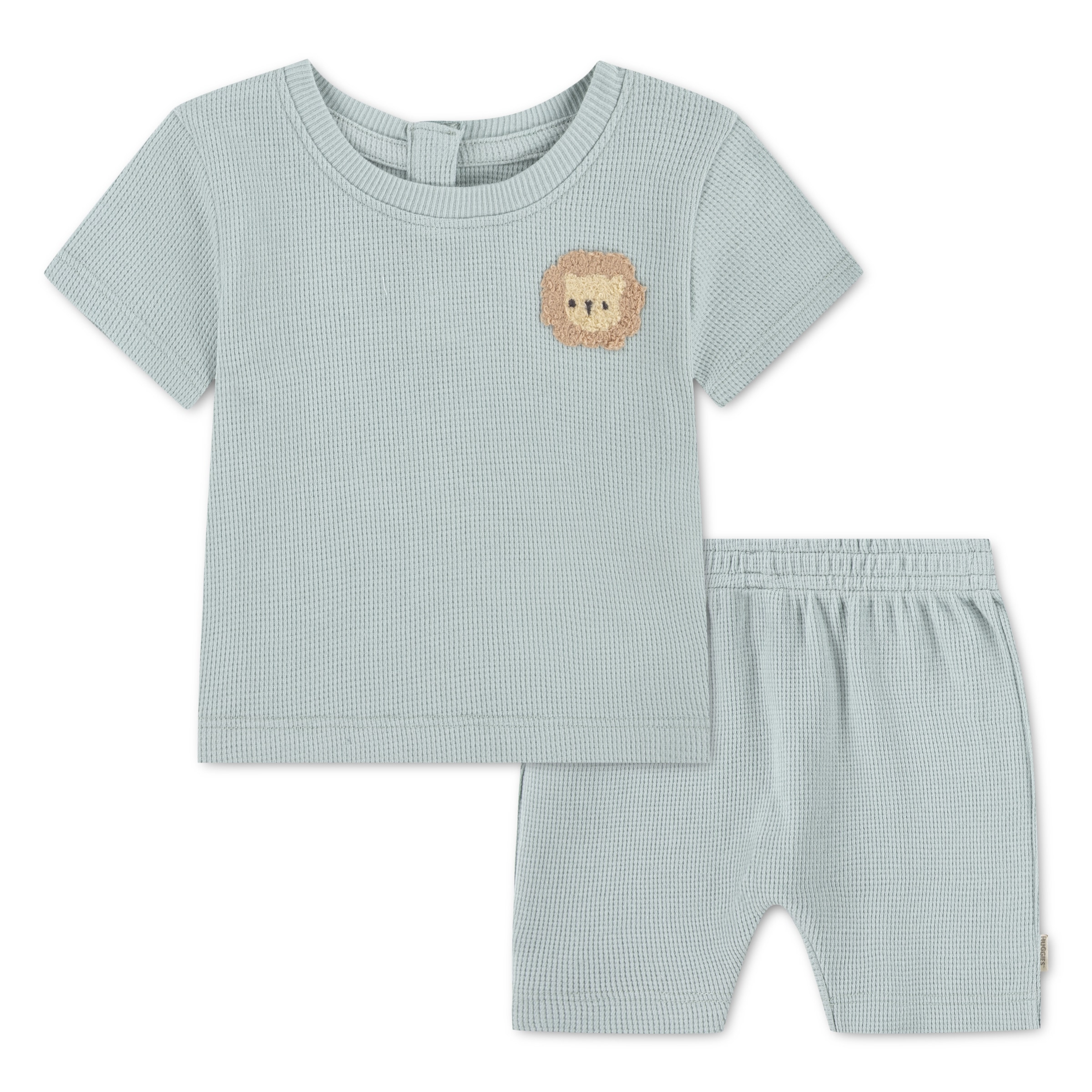 HUGGIES babywear Chemise & pantalon »HUGB SHORT SET« Ensemble, 2 avec application d'animal mignonne, coton