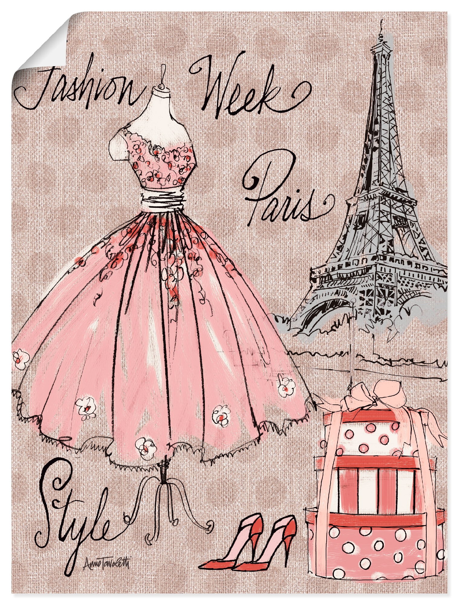 Image of Artland Wandbild »Fashion Week III«, Mode, (1 St.), in vielen Grössen & Produktarten -Leinwandbild, Poster, Wandaufkleber / Wandtattoo auch für Badezimmer geeignet bei Ackermann Versand Schweiz