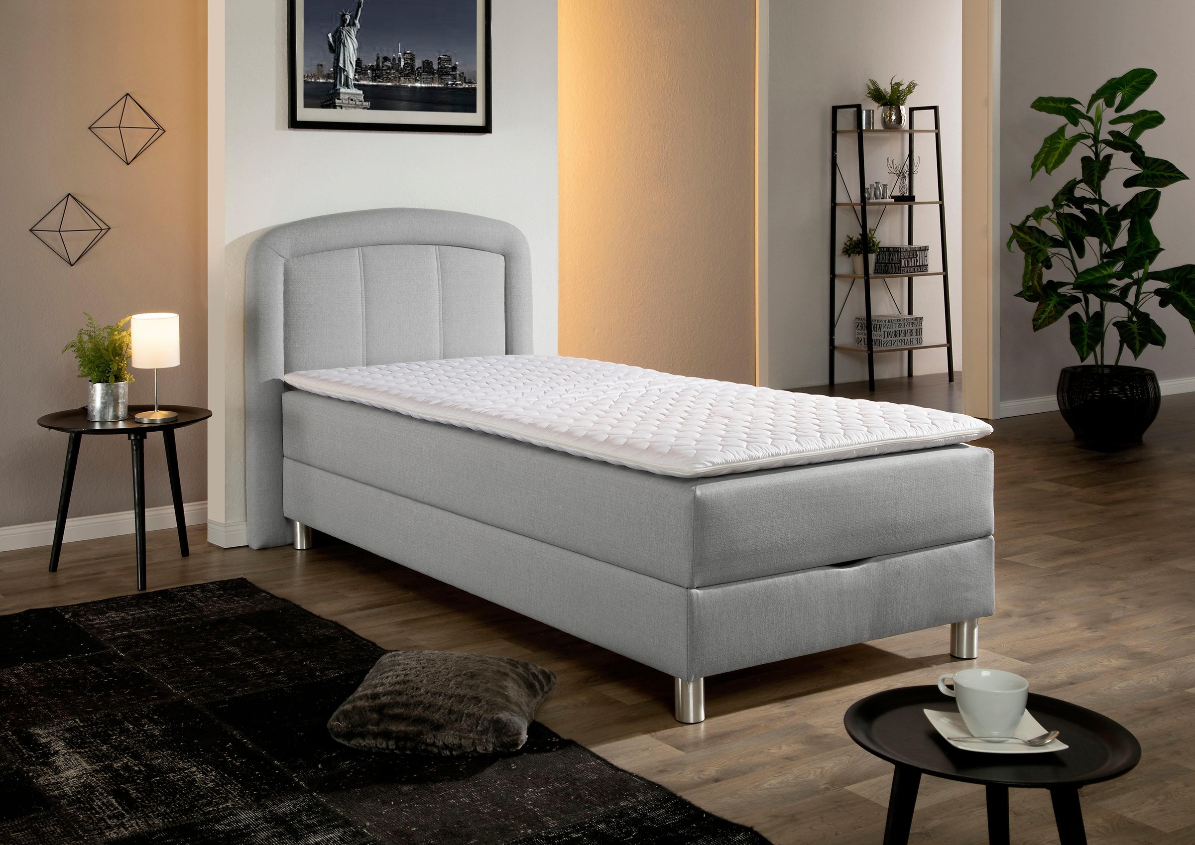 Maintal Polsterbett »Lucas« mit Bettkasten, in 4 Breiten und wahlweise 2 Matratzenarten