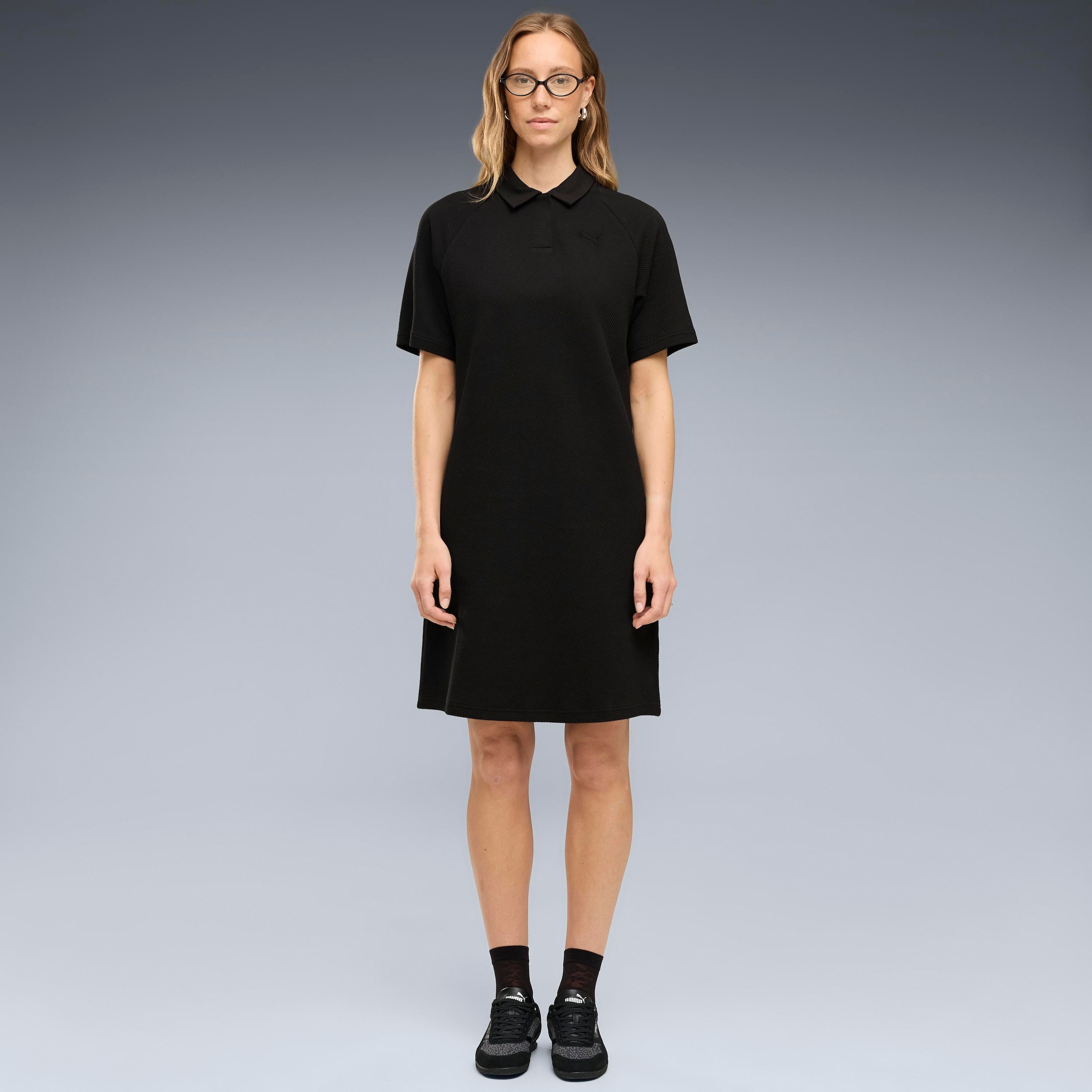 Image of PUMA Sweatrock "CLASS POLO DRESS" unifarbenes Design, kniebedeckende Länge, aus Baumwollmischung