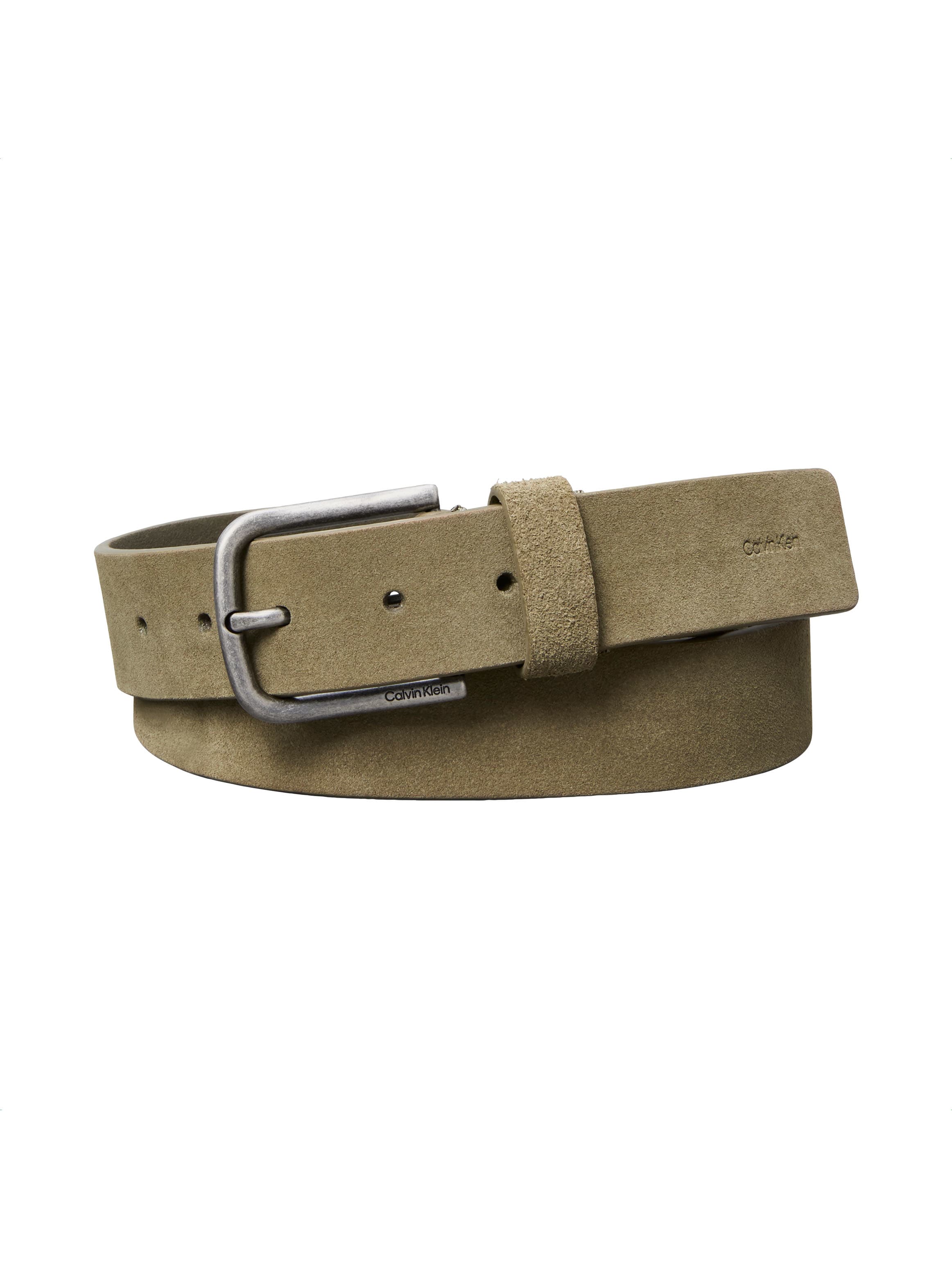 Image of Calvin Klein Ledergürtel "ROUND BUCKLE SUEDE 35MM FIXED" Grössenverstellbar mit Metallschliesse