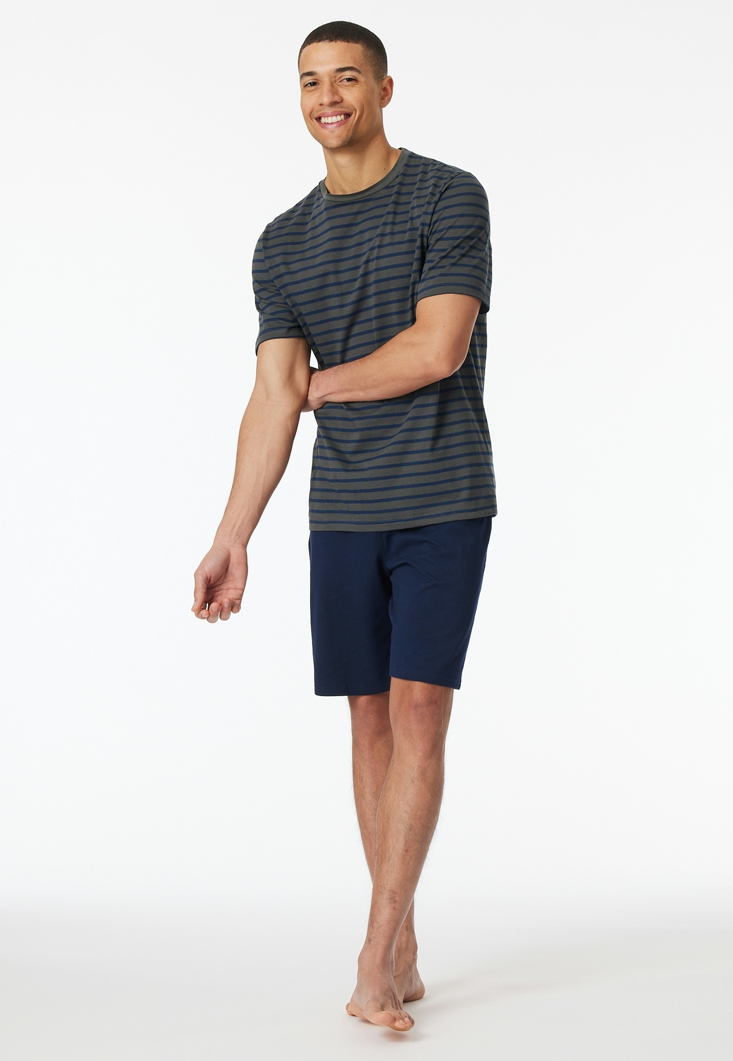 Image of Schiesser Shorty "Casual Essentials" 2 tlg. mit Streifen