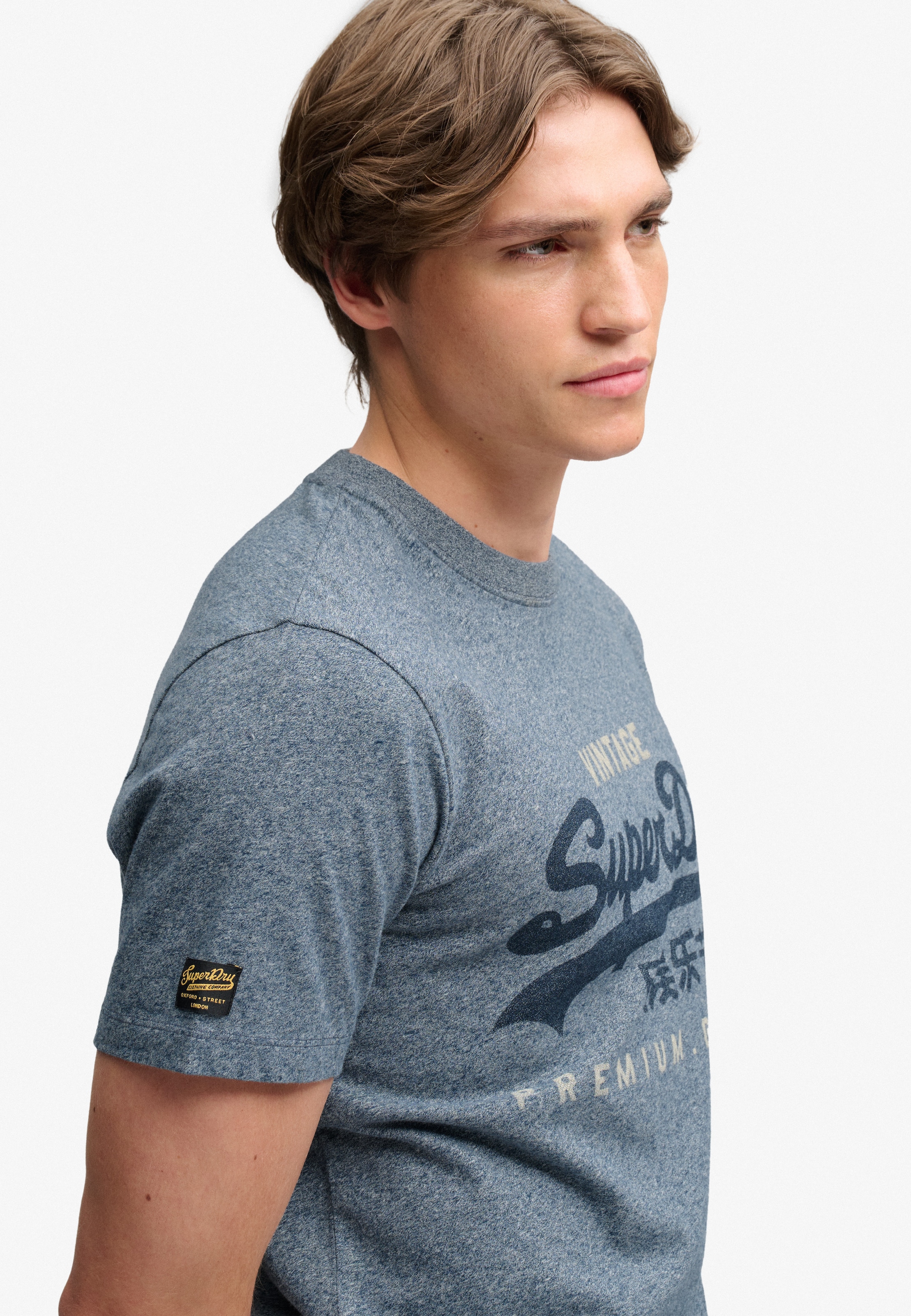 Superdry Rundhalsshirt »VL HERITAGE RELAXED TEE« Baumwolle, relaxed fit