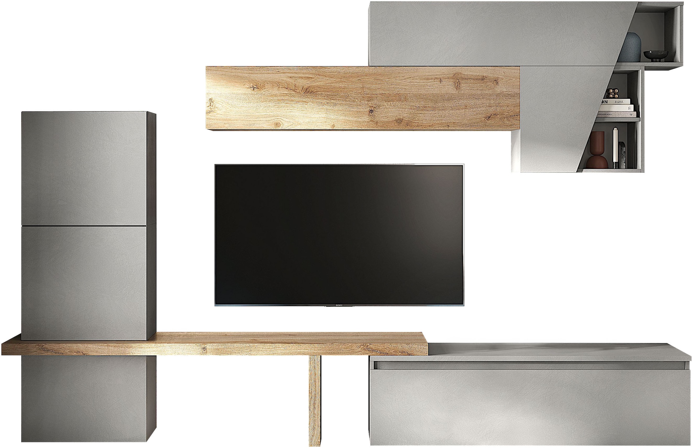 Image of Home affaire Wohnwand "Infinity, 8tlg. Breite 305 cm, moderne Mediawand" 8 Stk. tlg.