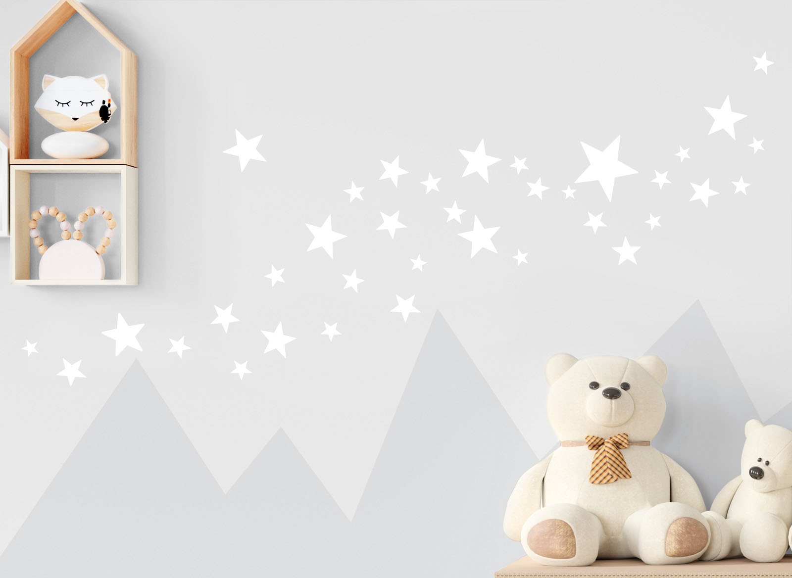 Image of little DECO Wandtattoo »Little Deco Wandtattoo 60 Sterne weiss« bei Ackermann Versand Schweiz