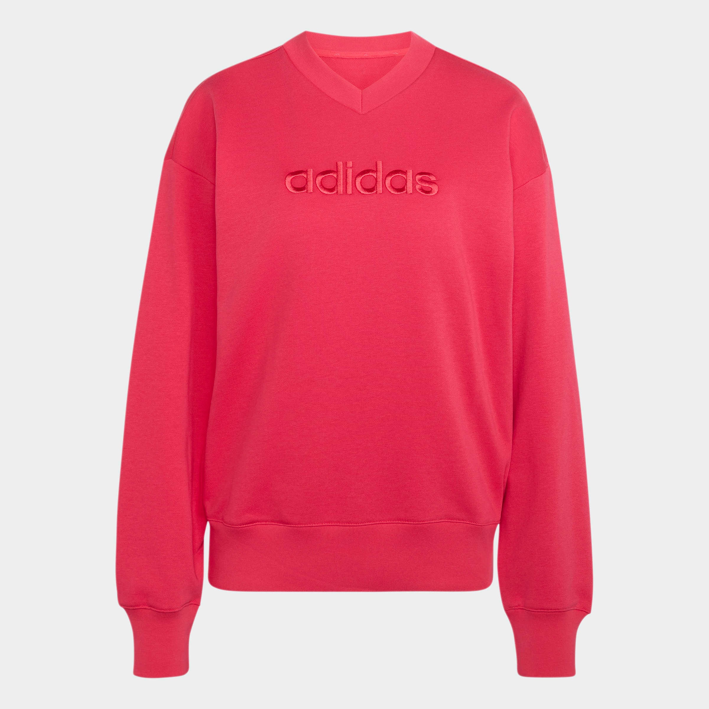 adidas Sportswear Sweatshirt »W SAT CRW«, mit V-Ausschnitt, ohne Verschluss, in normaler Länge
