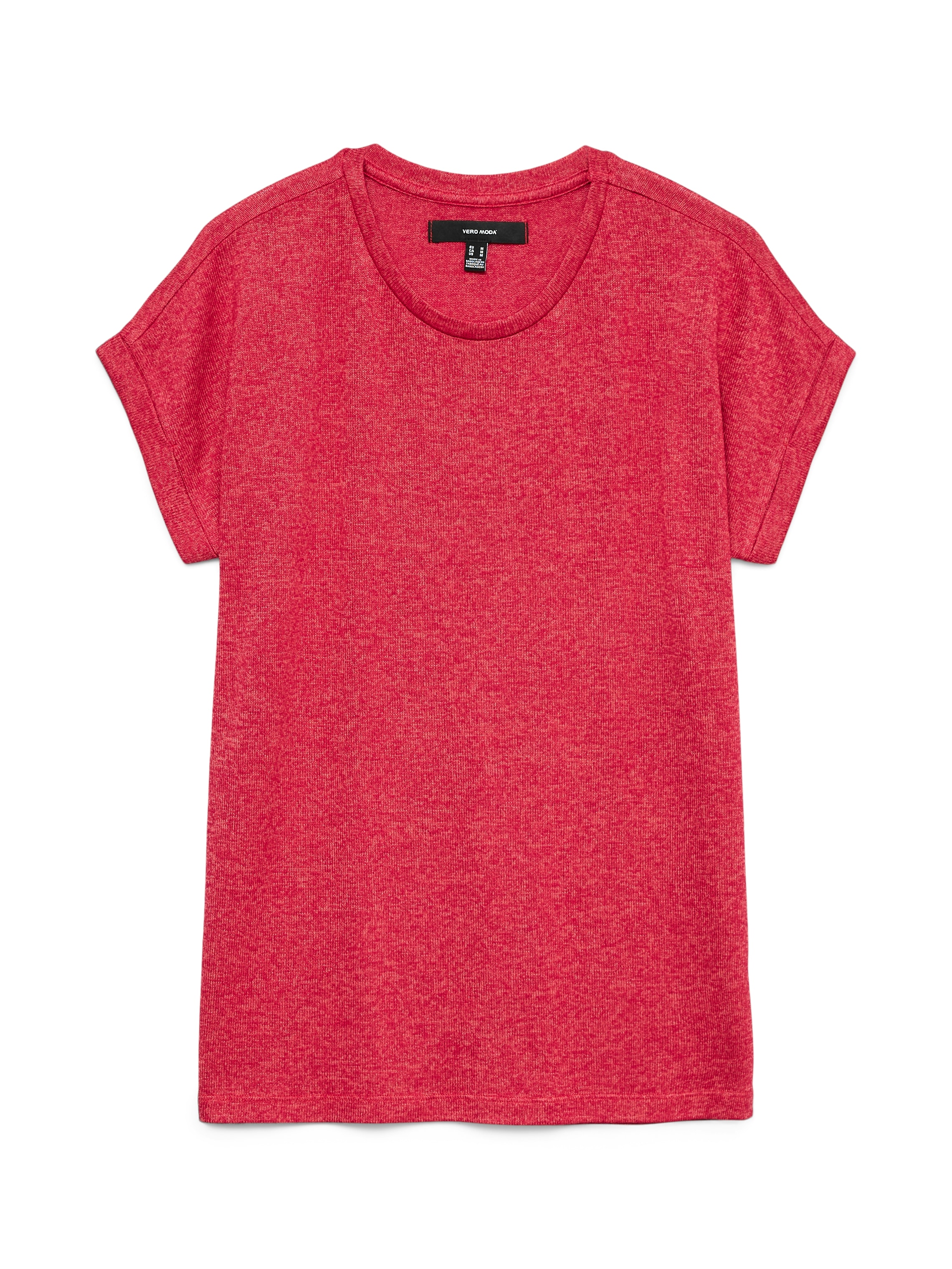 Vero Moda Pull à manches courtes »VMBRIANNA SS O-NECK PULLOVER BOO  REP« mit überschnittenen Schultern mit Umschlagsaum
