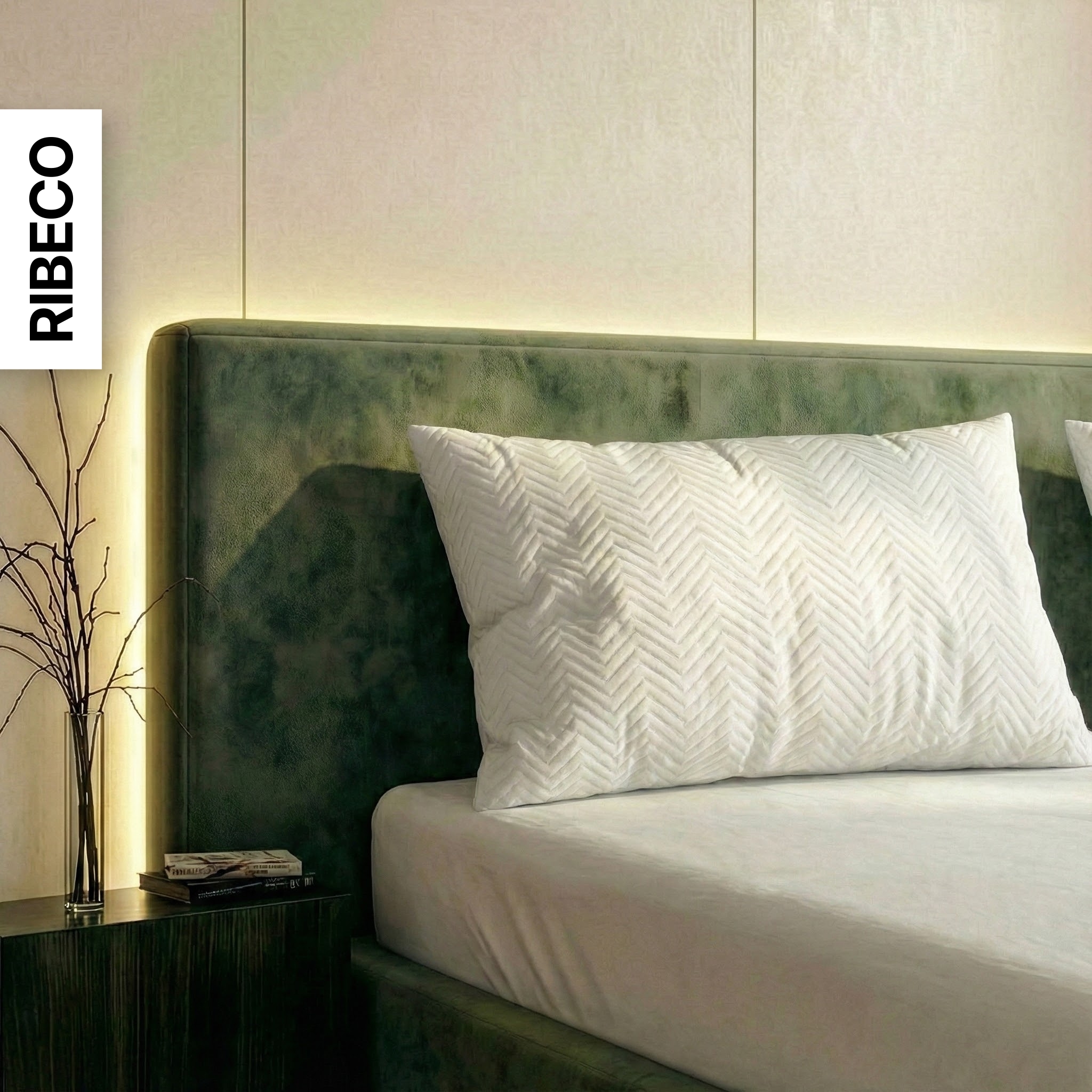 RIBECO Coussin de nuque »Luca Kissen 40x80 & 80x80 cm, 18 cm Höhe« Füllung: Taschenfedern & Schaumstoff Bezug: Microfibre 1 cuis tlg. Mit über 1000 positiven Kundenbewertungen!