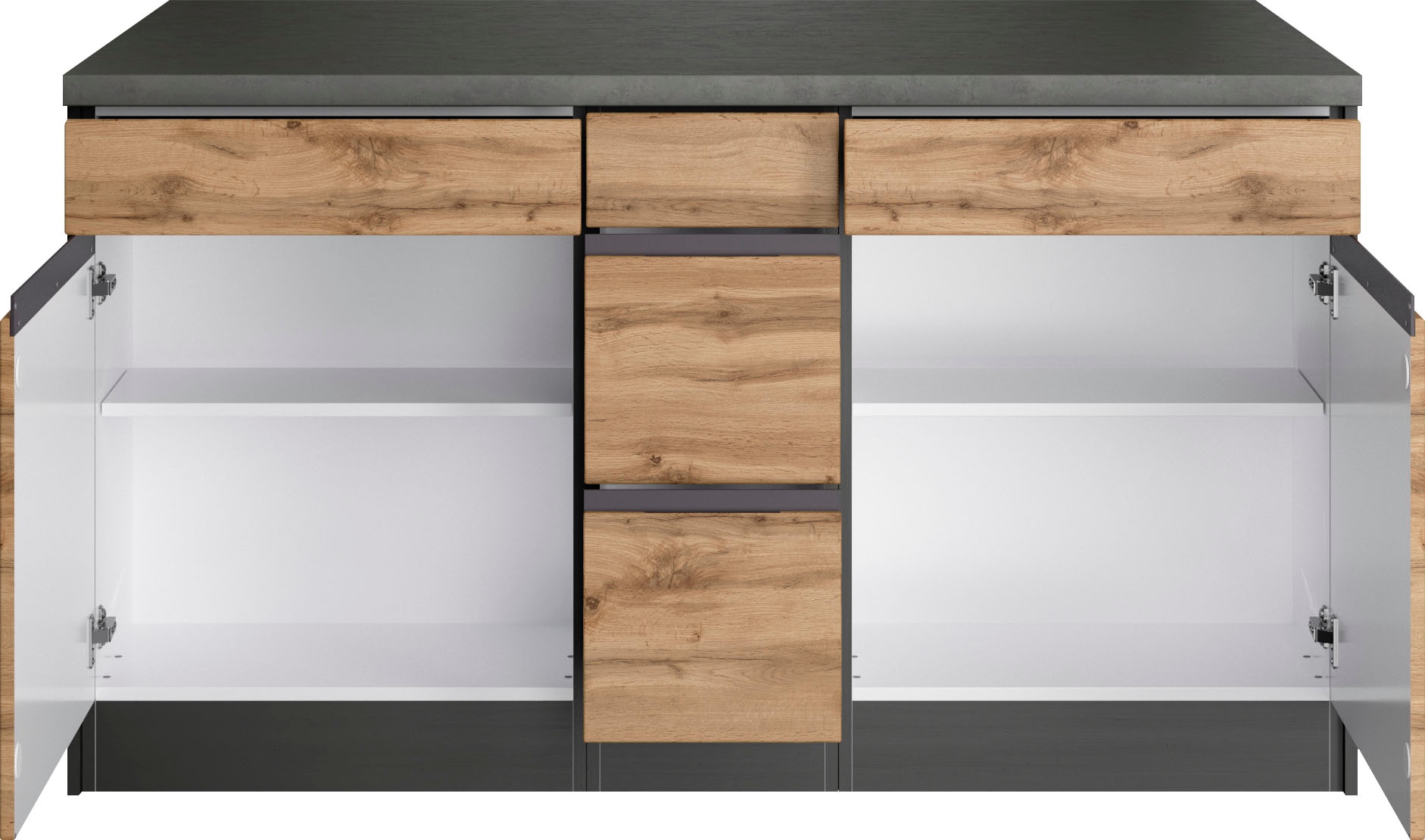 KOCHSTATION Kochinsel »KS-Riesa« Breite 153 cm, Tiefe 100 cm, MDF-Fronten