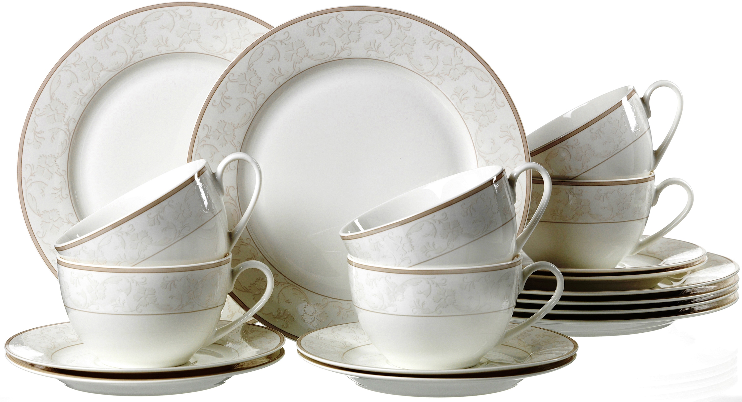 Ritzenhoff & Breker Kaffeeservice »Geschirr-Set, Service ISABELLA«, (Set, 18  tlg.), extravagantes Design, 18 Teile, für 6 Personen günstig kaufen