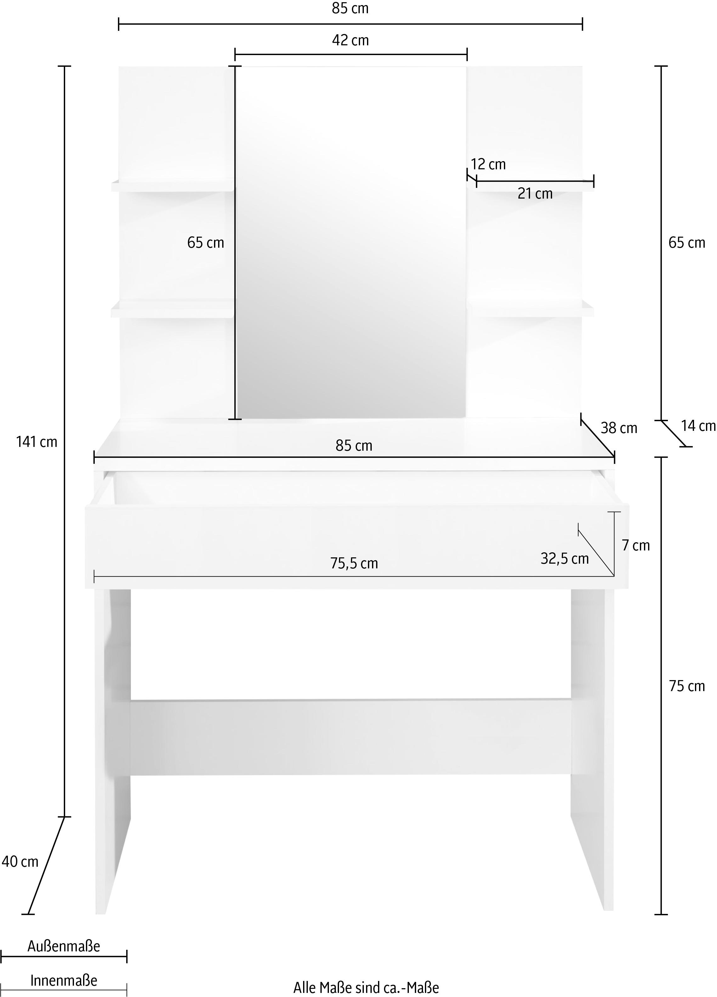 INOSIGN Schminktisch »Banta«, Breite 85 cm