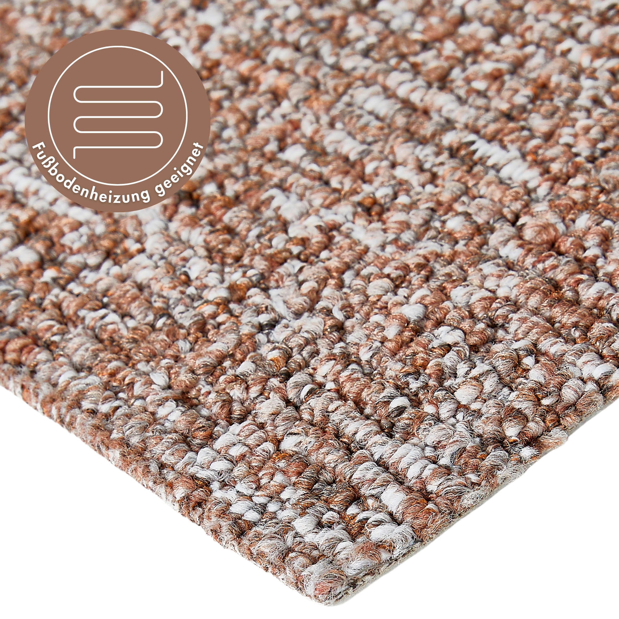 Andiamo Teppichboden »Patras, Strukturschlinge, Made in Netherlands«, rechteckig, 8,5 mm Höhe, meliert, Breite 400 cm oder 500 cm, strapazierfähig & robust