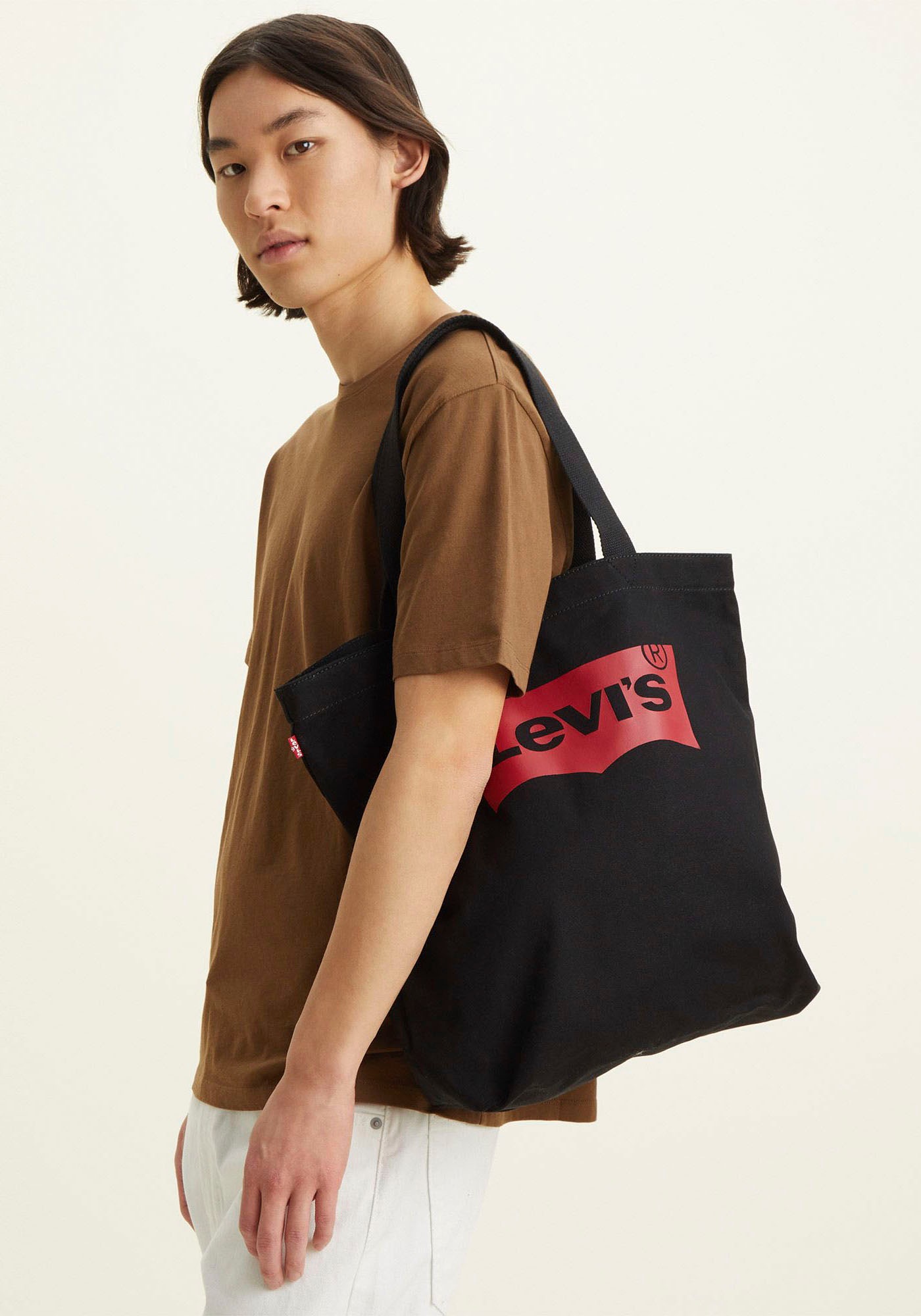 Levis Shopper mit modischem Logo Druck Handtasche Damen Tasche Damen Henkeltasche