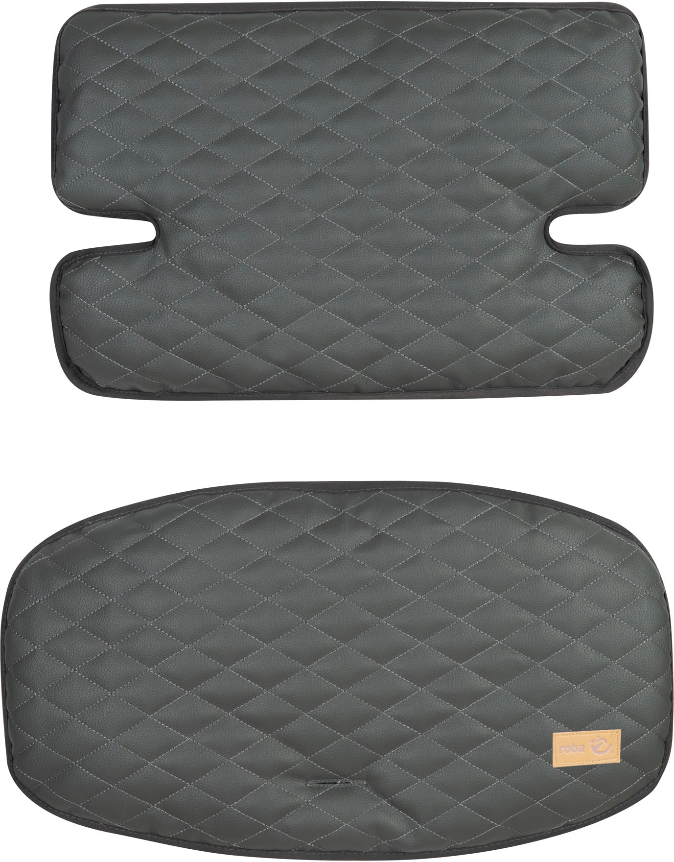 Image of roba Sitzverkleinerer "Sit Up Luxe, graphite gesteppt, 2-teilig" 2 Stk. tlg.