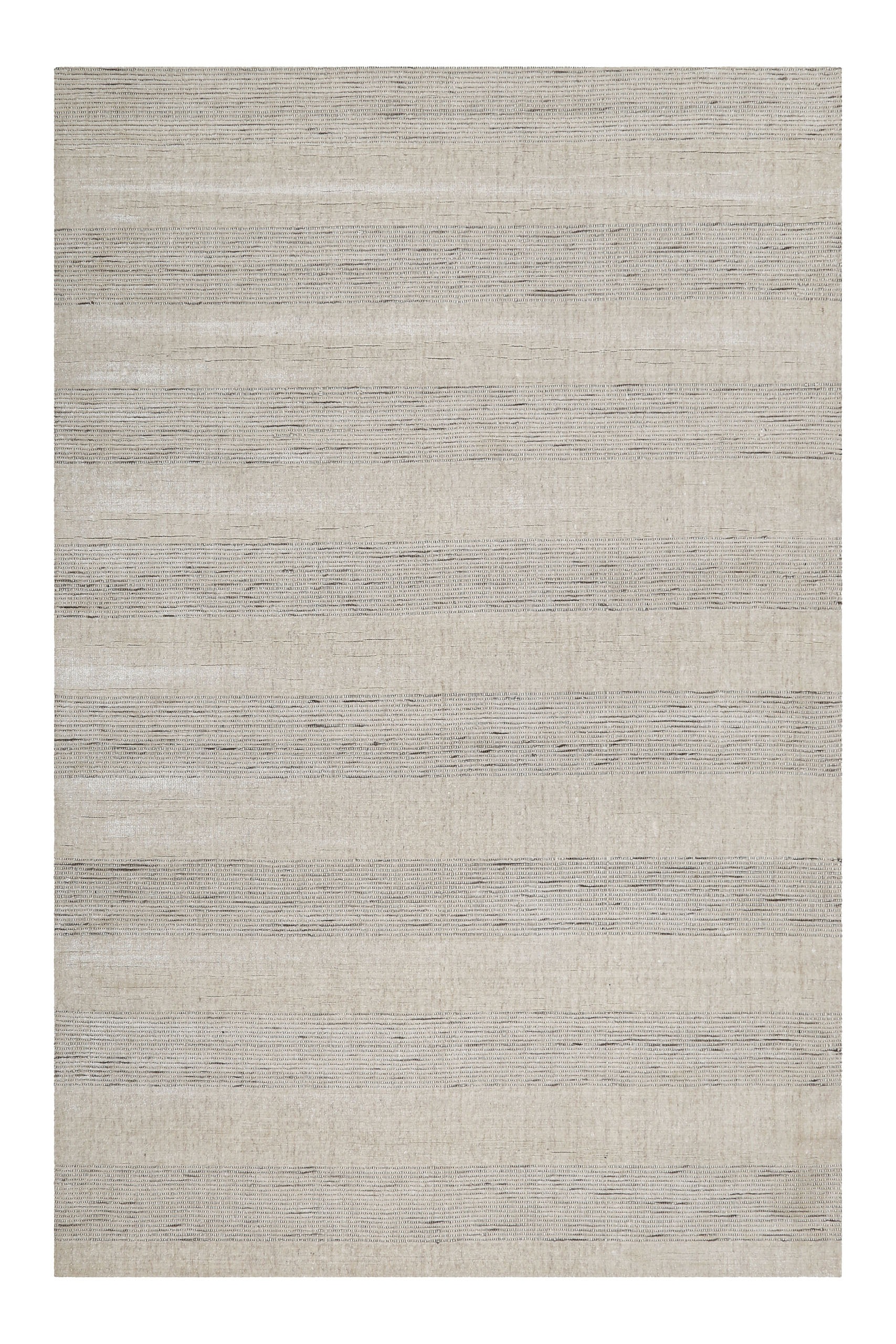 Wecon home Tapis »Seattle« Rectangulaire 11 mm Höhe Kurzflorteppich, handgewebt, TENCEL & Schurwolle, Streifen, Wohnzimmer