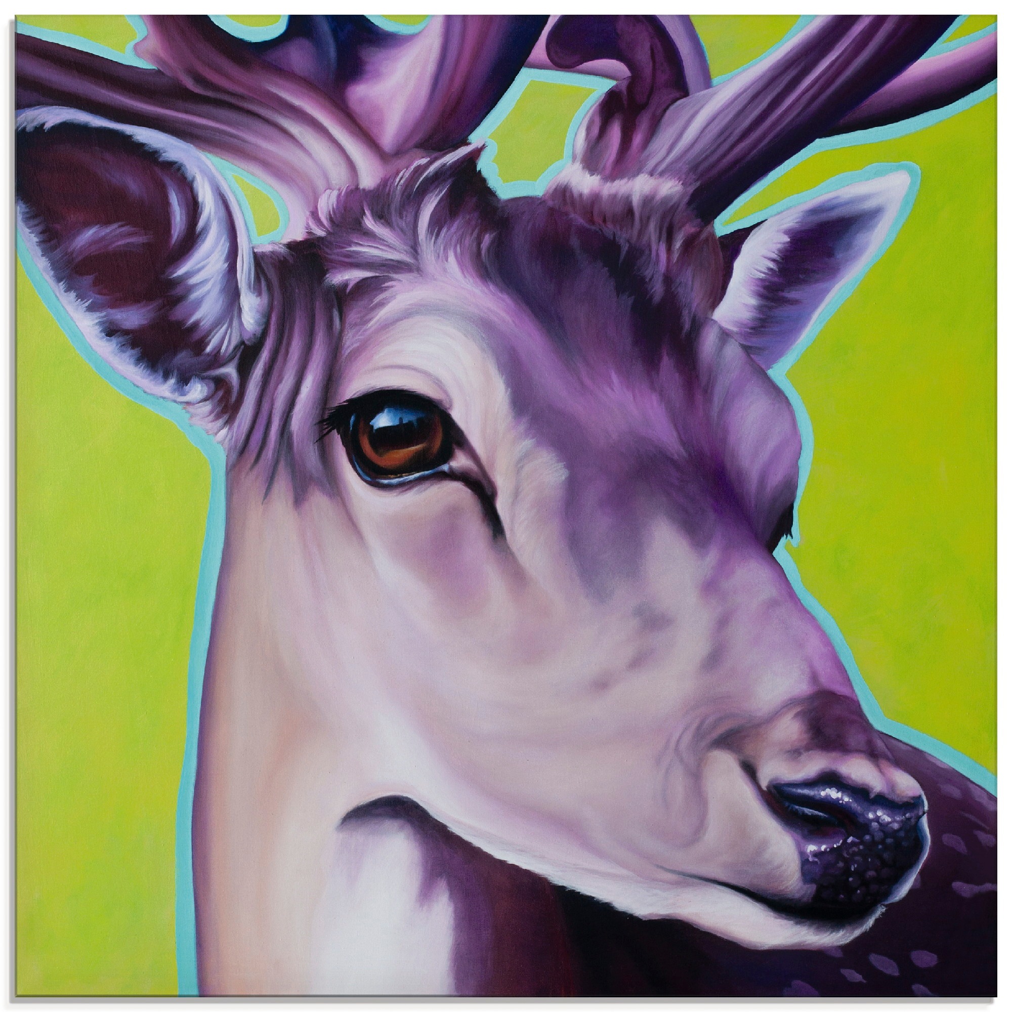 Image of Artland Glasbild »Hirsch grün«, Wildtiere, (1 St.) bei Ackermann Versand Schweiz