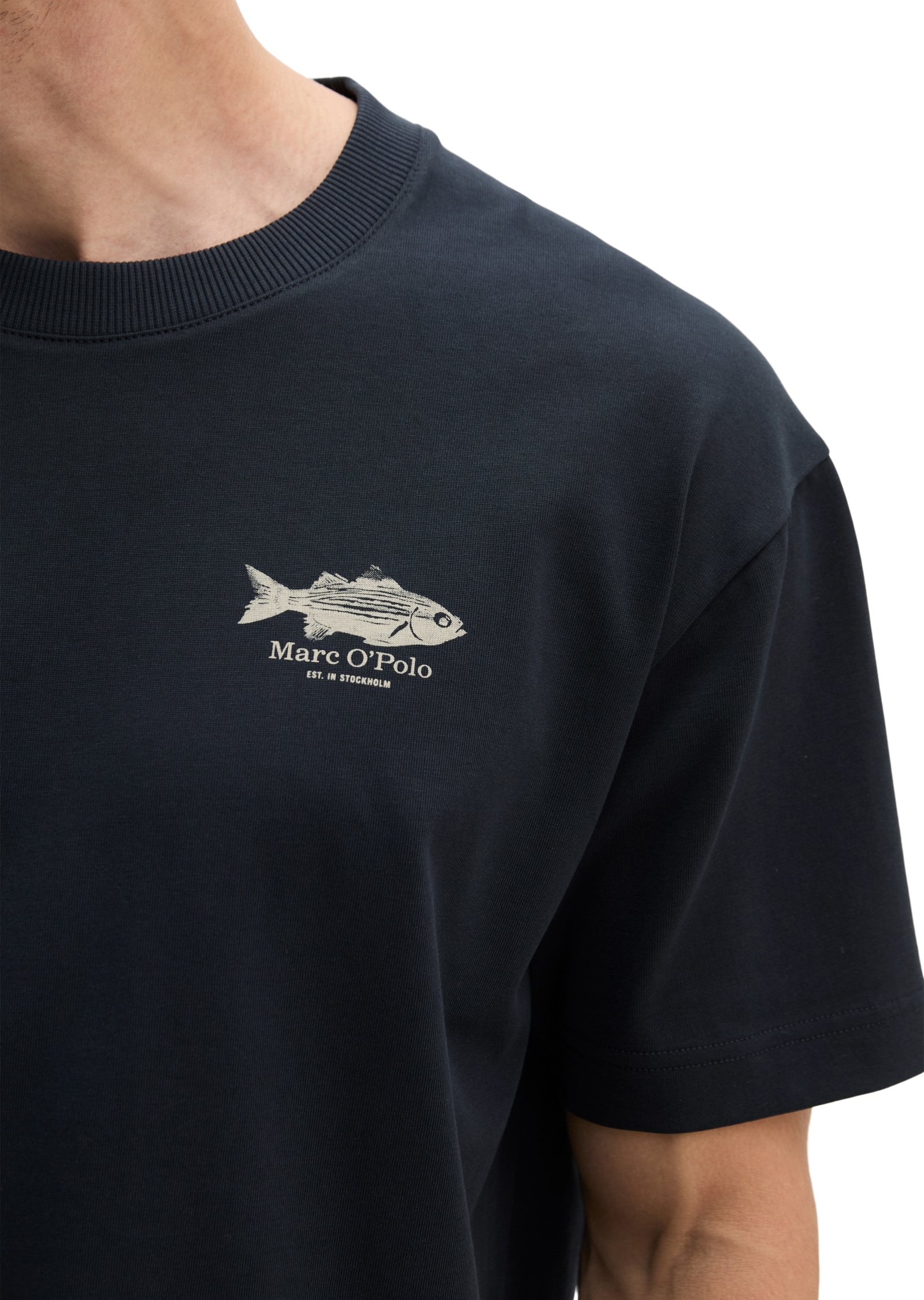 Marc O'Polo T-Shirt loose mit maritimem Rückenprint