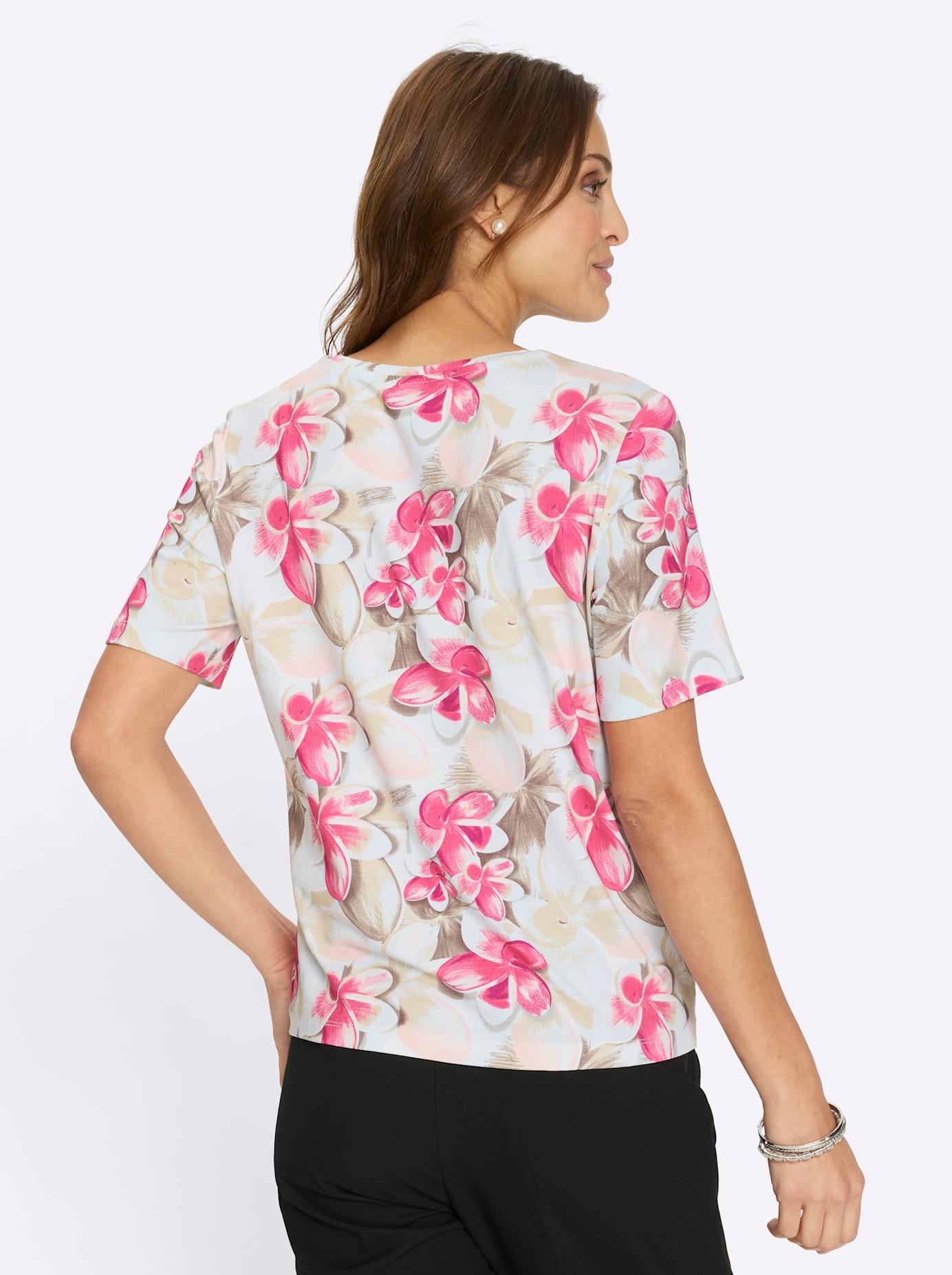 Lady Shirt à col rond »Druck-Shirt« 1 pièces