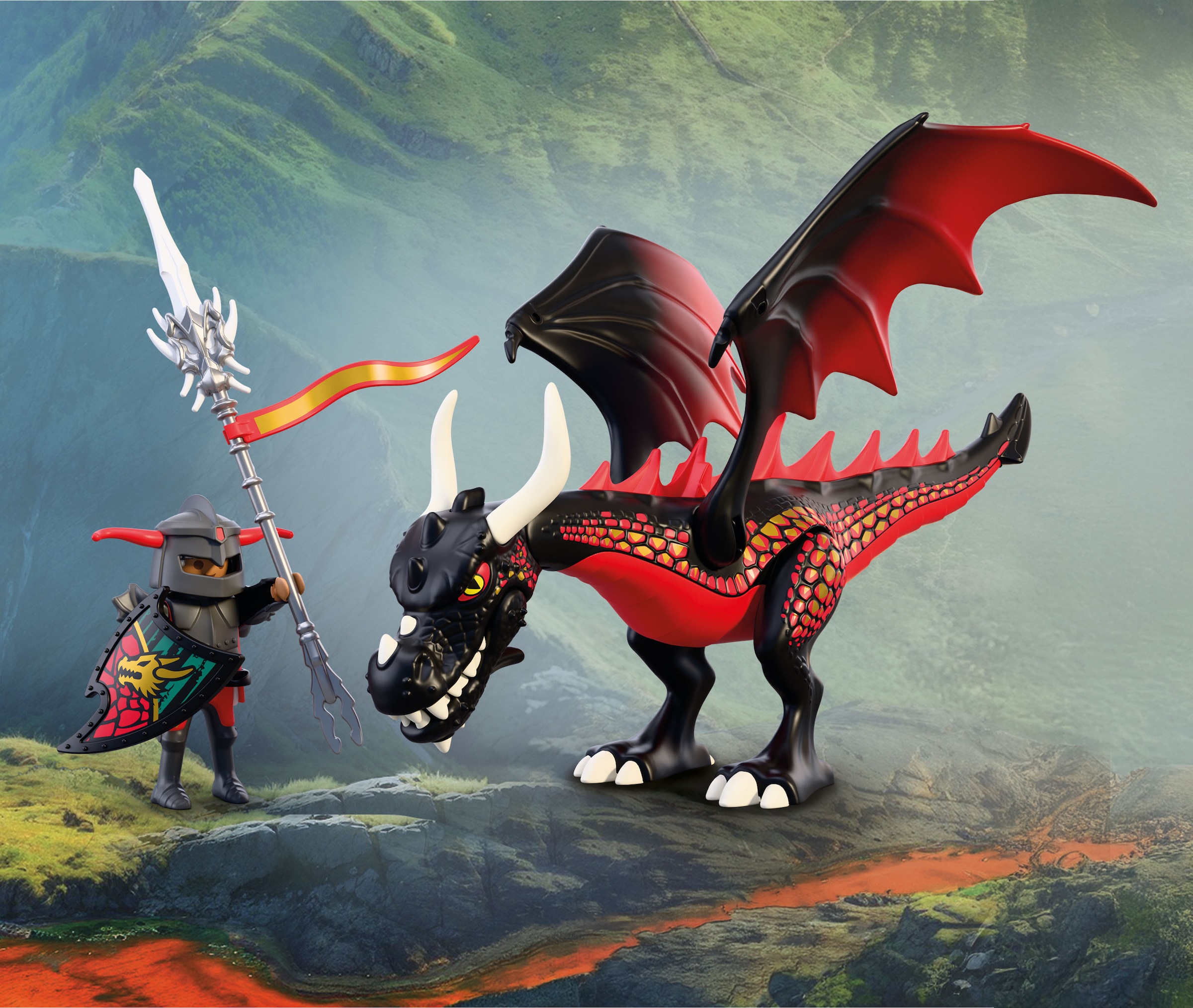 Playmobil® Jeu de construction »Schwarzer Drache (72114), Knights« Made in Europe