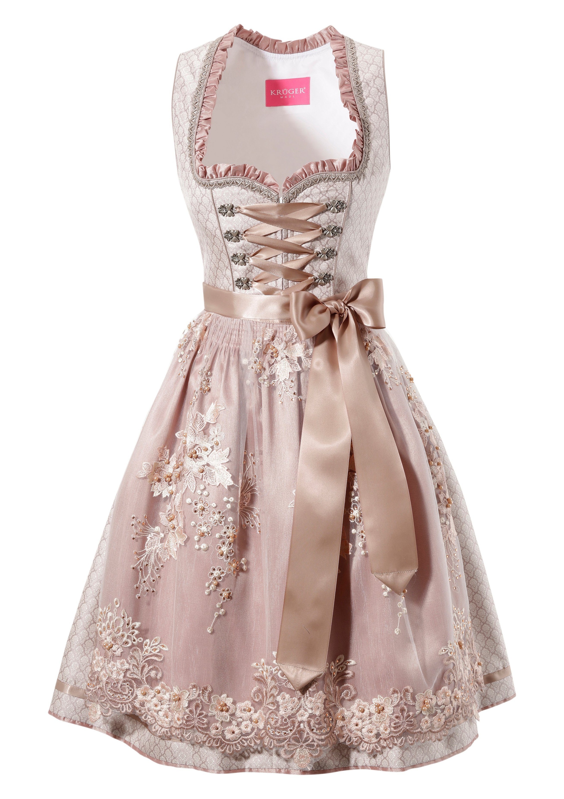 Dirndl midi im trendigem Retromuster