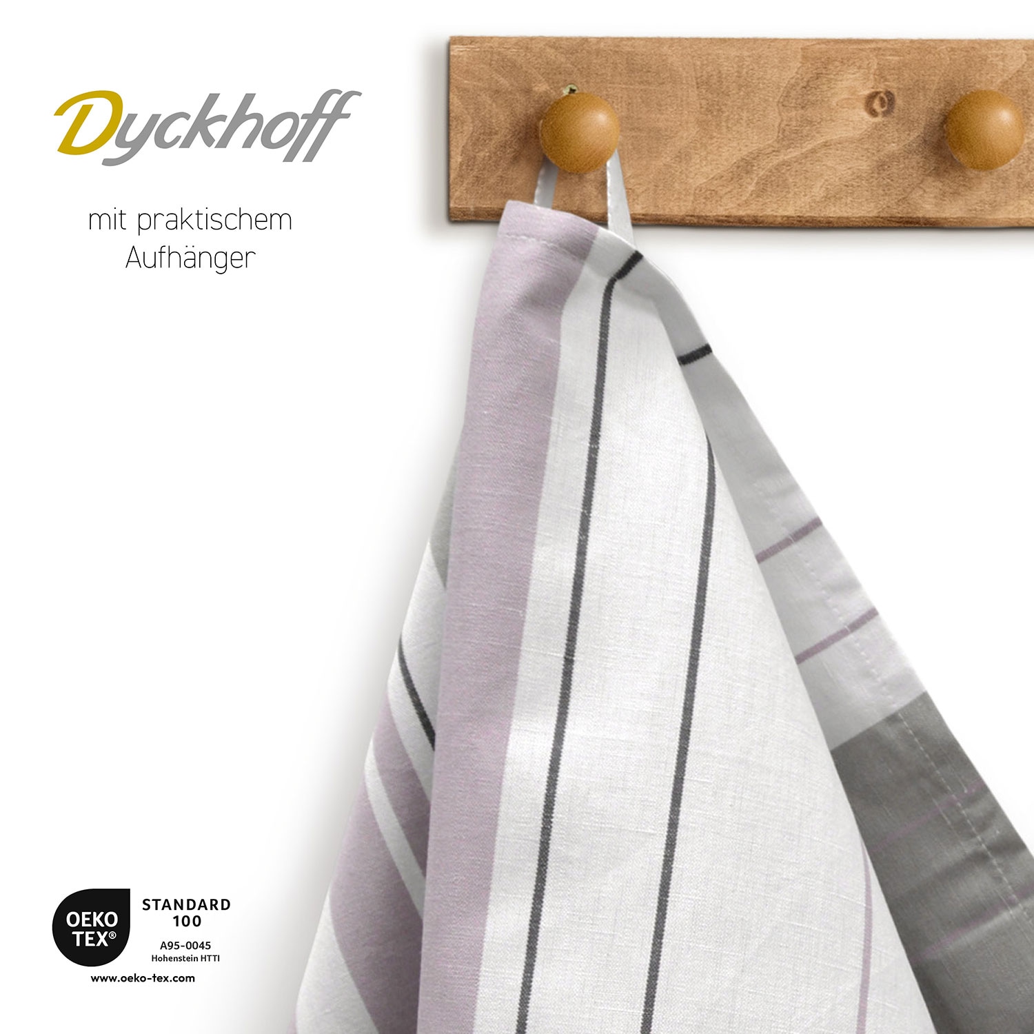Dyckhoff Geschirrtuch »Streifenvielfalt« Halbleinen, fusselarm