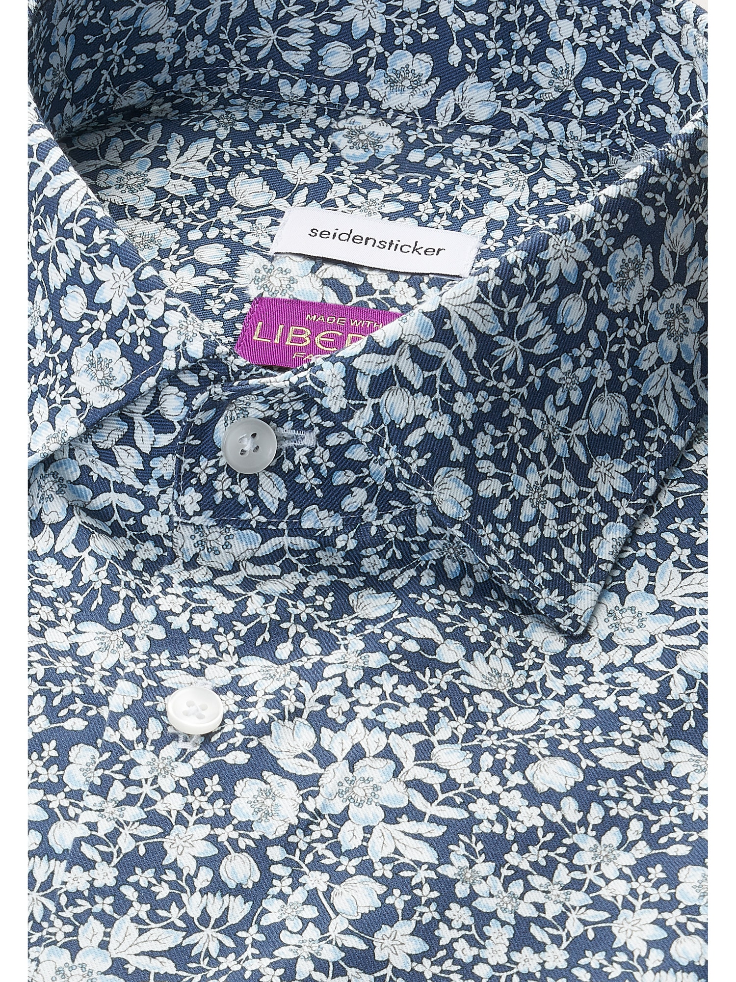 seidensticker Businesshemd »Schwarze Rose« Slim 1/1 Kentkragen Druck