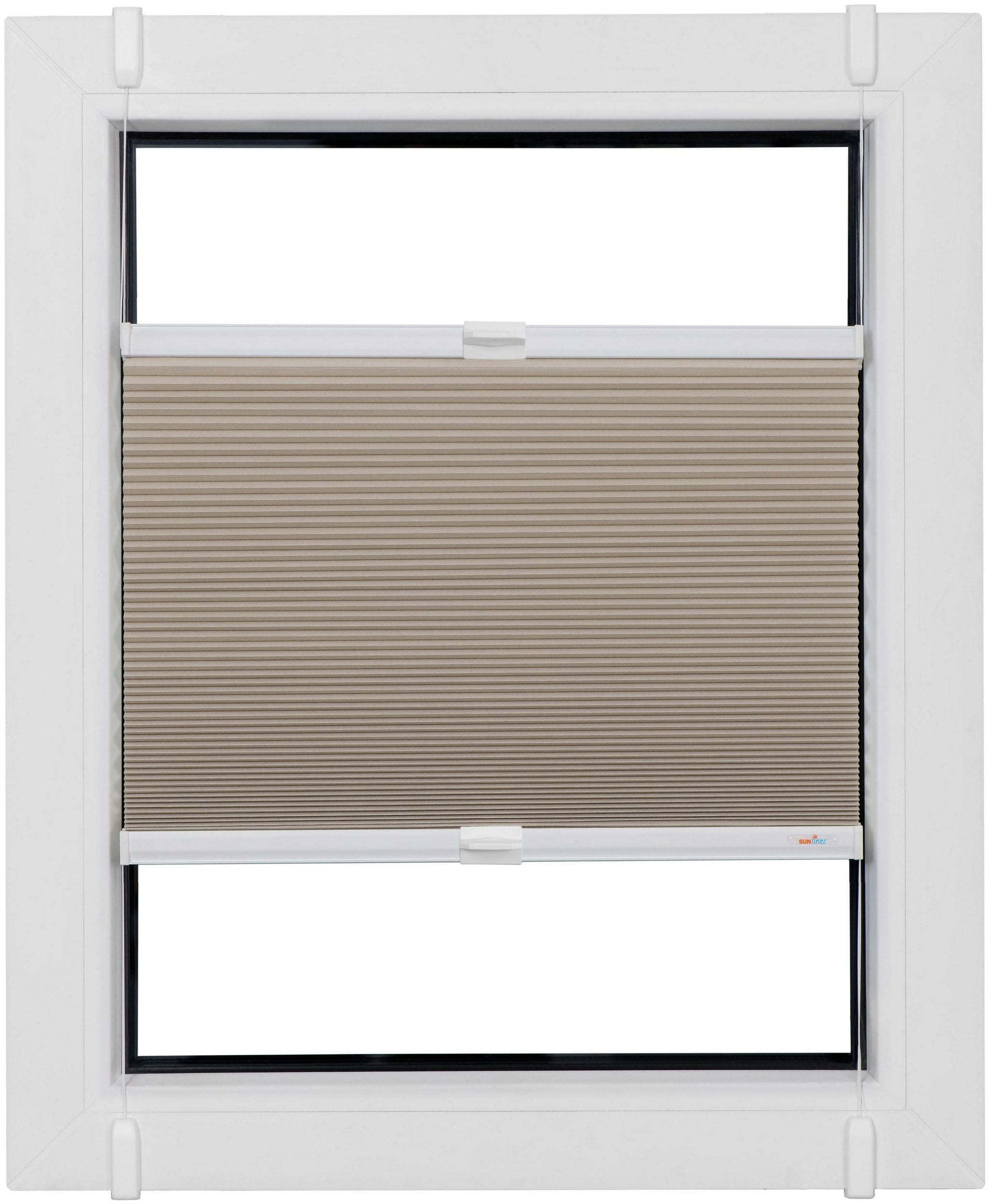 sunlines Plissé économique en énergie Aucun perçage requis sous tension tendu avec support à pince Simply-Fix, plissé nid d’abeille