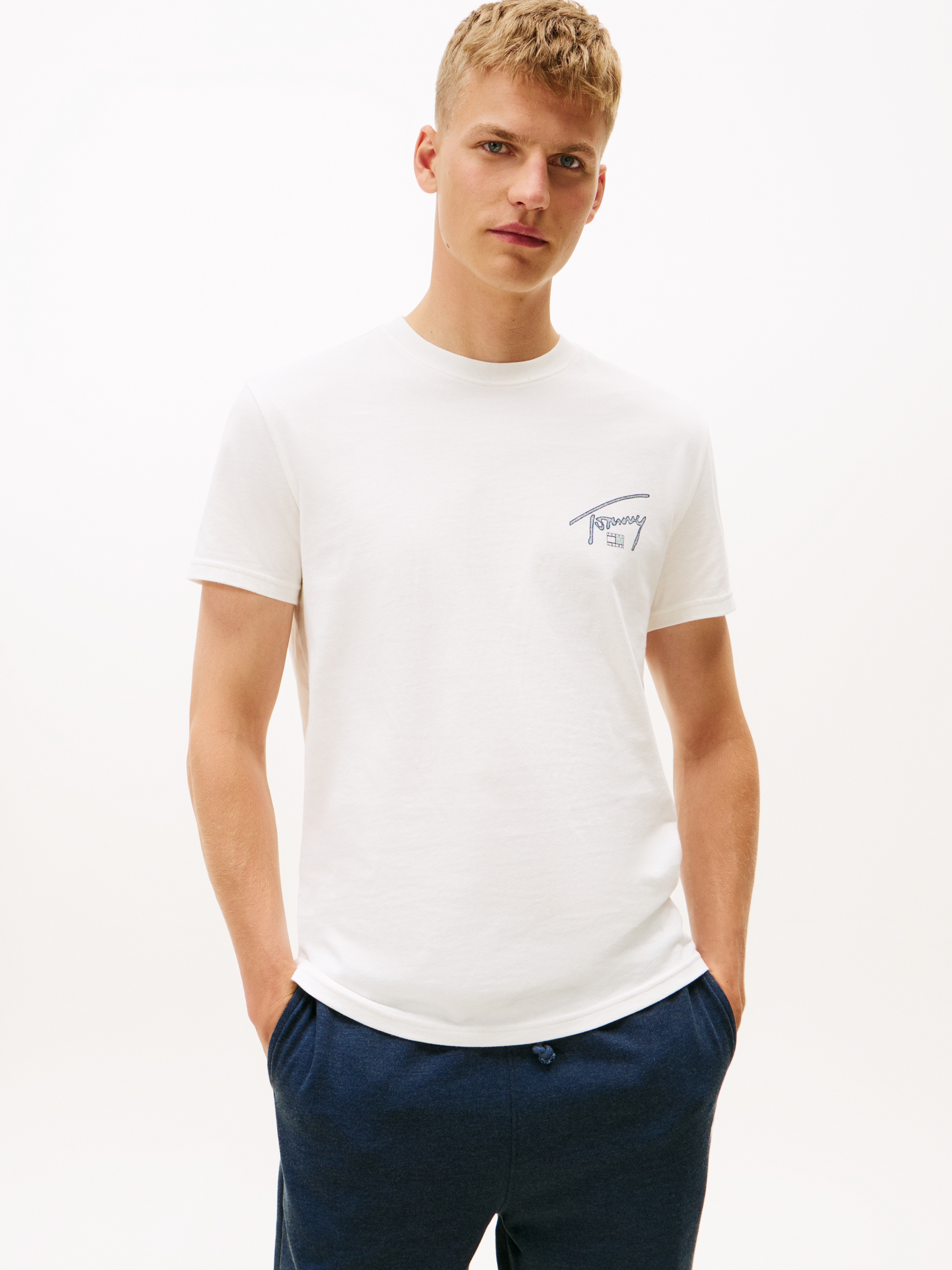Image of Tommy Jeans T-Shirt "TJM SIGN BACKPRINT" mit Rückenprint, regular fit, Rundhals