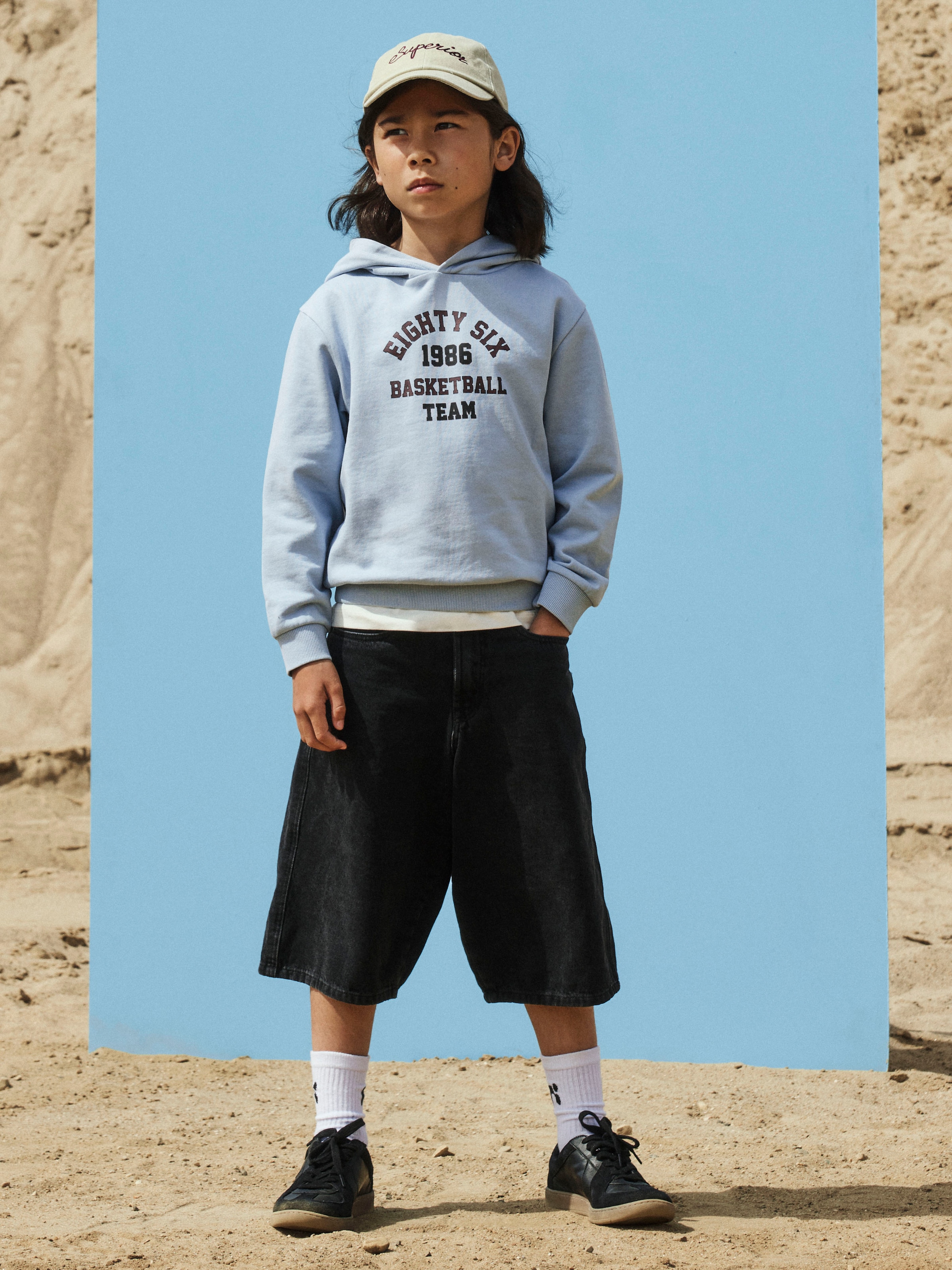 Name It Bermuda en jean »NKMBEN X-SKATER DNM JORTS 7850-RM LNOOS« Baumwolle,  starker Used Look, Skater Fit