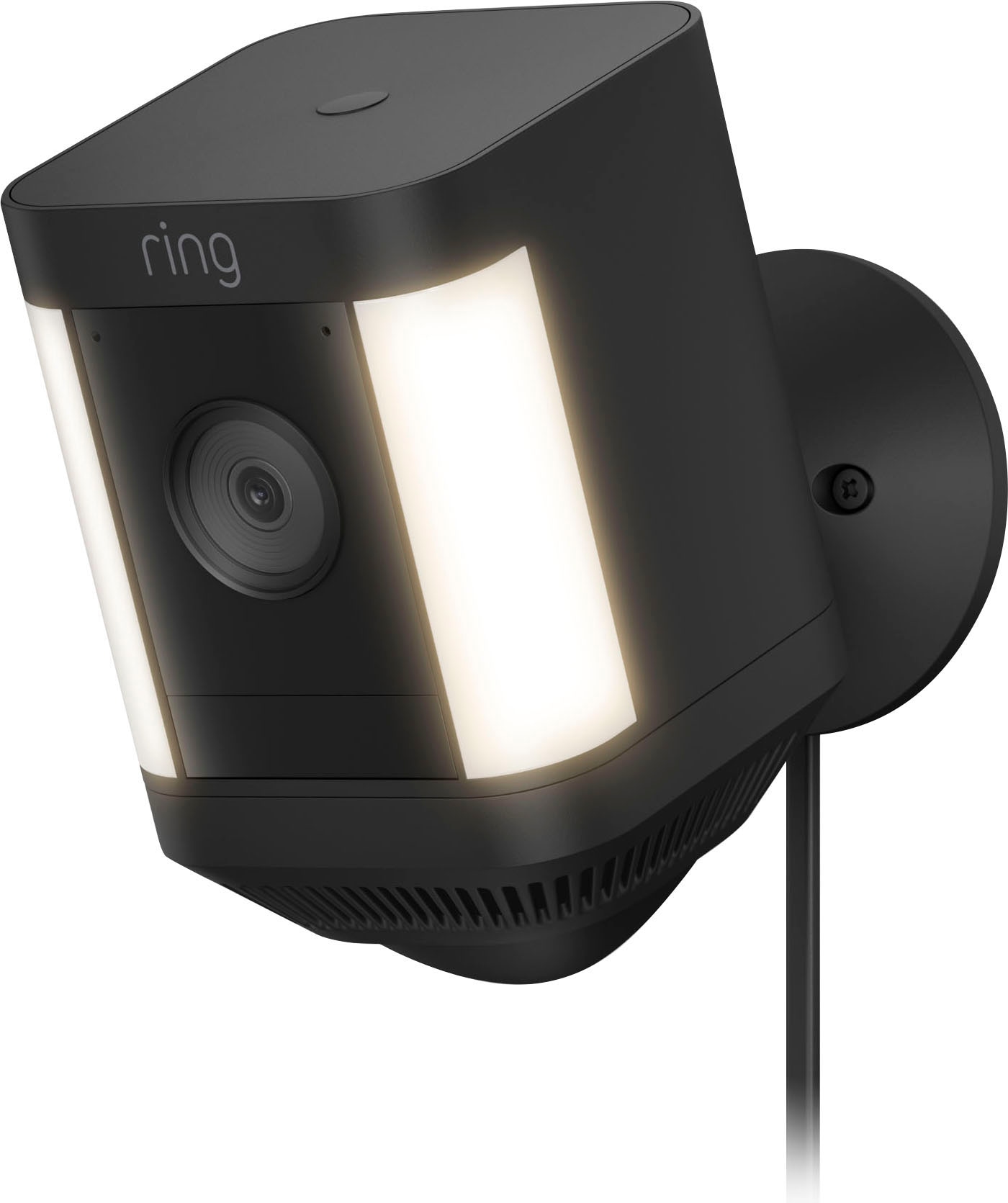 Überwachungskamera »Ring Spotlight Cam Plus, Plug-in - Black - EU«, Aussenbereich