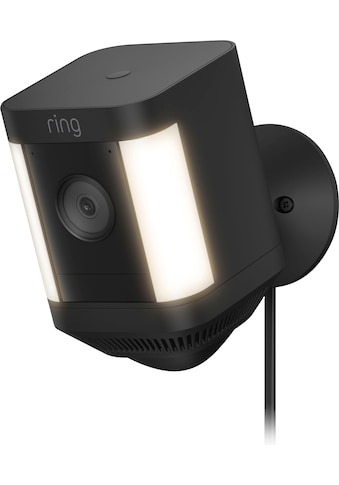 Überwachungskamera »Ring Spotlight Cam Plus, Plug-in - Black - EU«, Aussenbereich