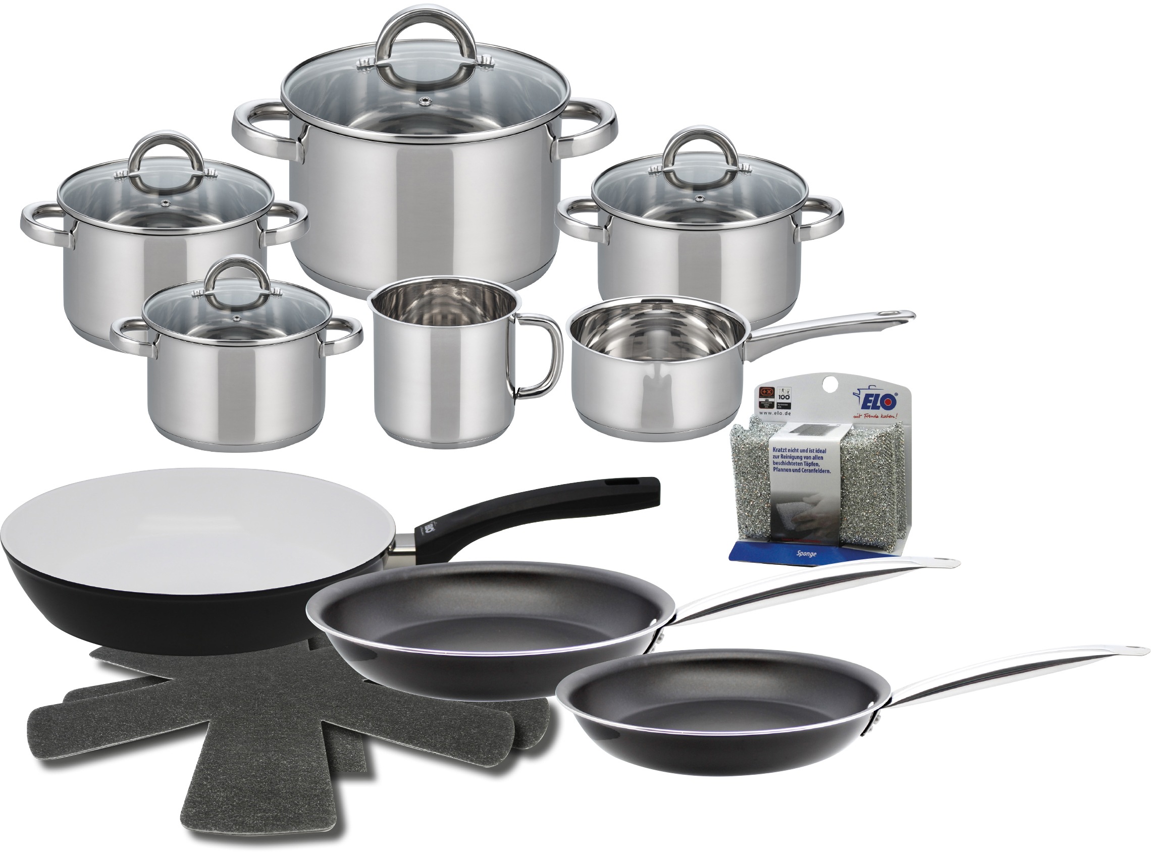 Image of Elo Topf-Set »Opal/Imbiss/Adventure«, Edelstahl 18/8, (Set), Induktion bei Ackermann Versand Schweiz