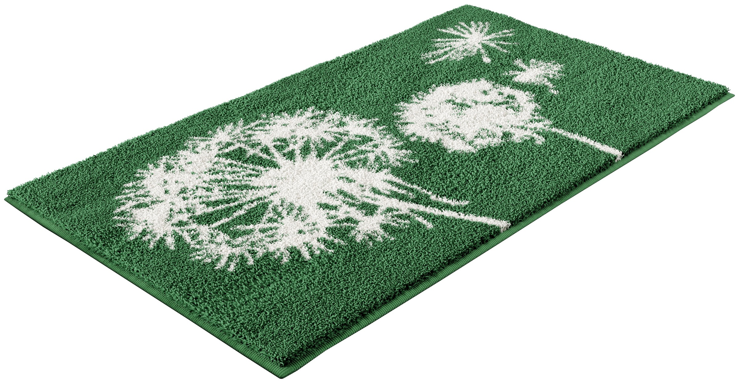 Grund Badematte "Pusteblume, Badvorleger, Badezimmer Teppich, sehr weich" Höhe 20 mm rutschhemmend beschichtet fußbodenheizungsgeeignet  schnell trocknend weiche Haptik, auch als 2-teiliges Set erhältlich, Made in Europe