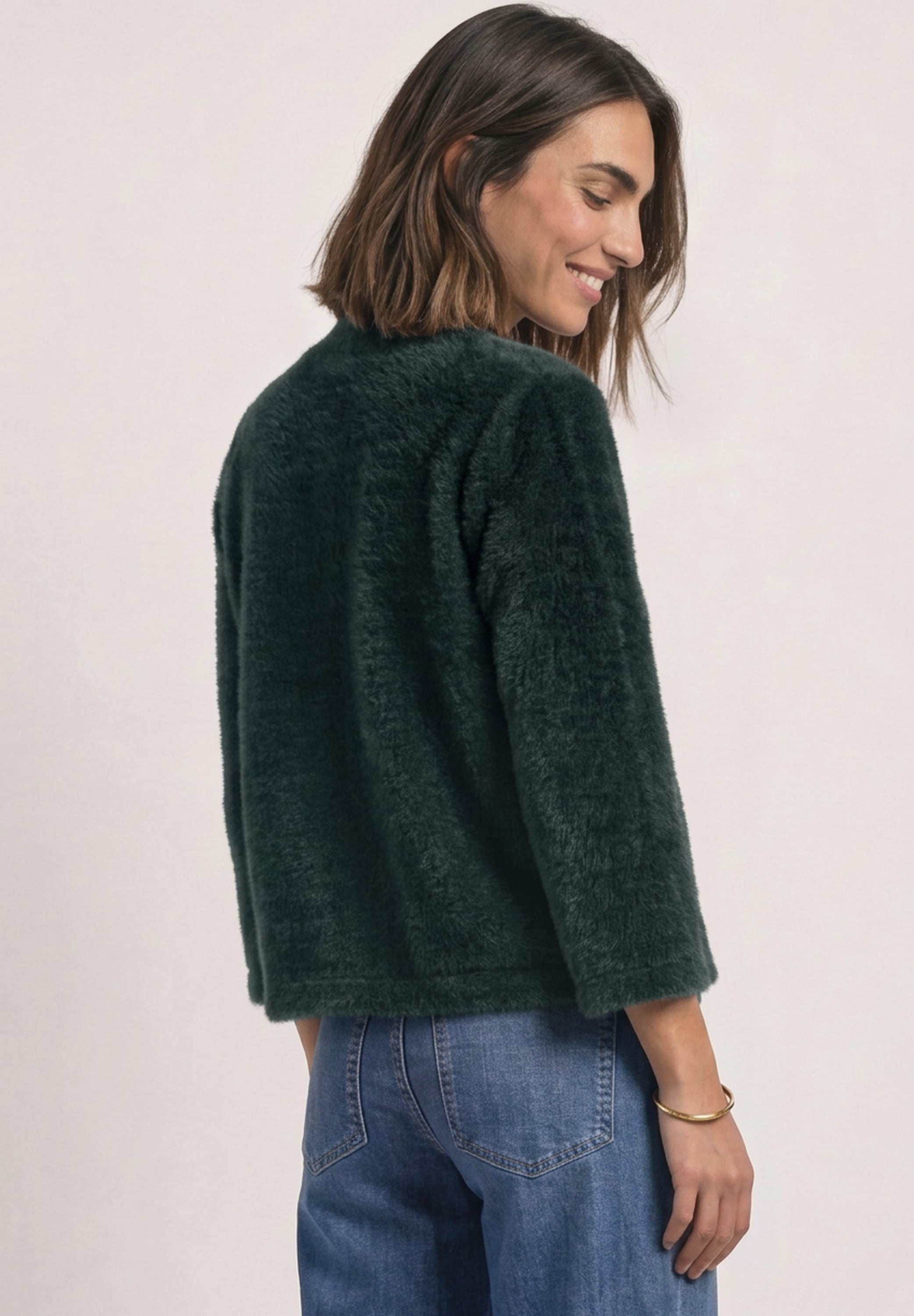 STREET ONE 3/4 Arm-Pullover Kuschel-Shirt mit Turtle Neck