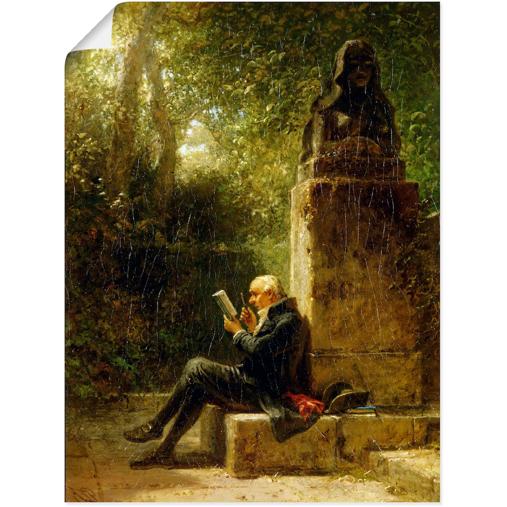 Artland Kunstdruck »Der Philosoph (Der Leser im Park)«, Mann, (1 St.)
