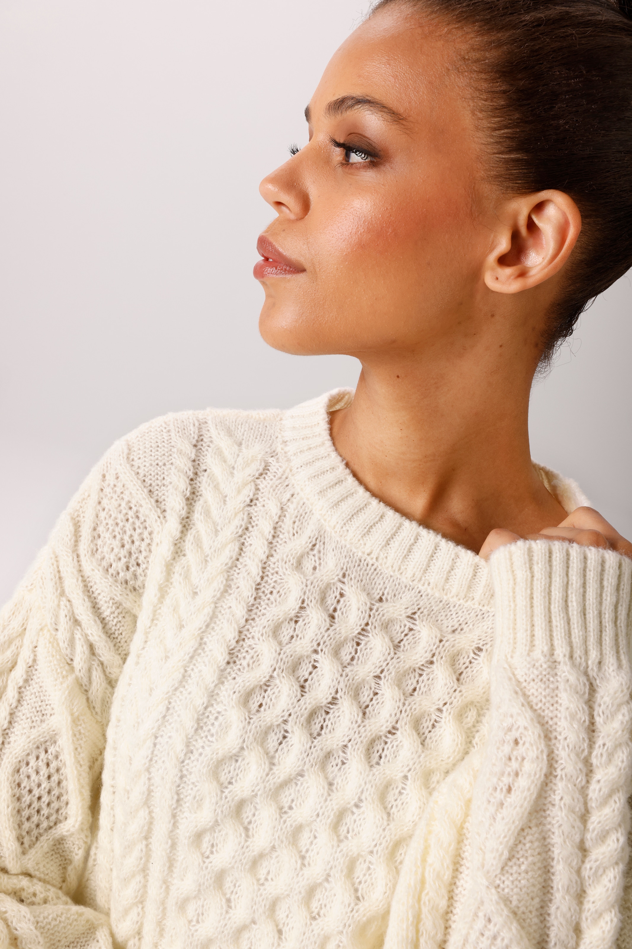 Aniston CASUAL Strickpullover im attraktiven Muster-Mix - NEUE KOLLEKTION