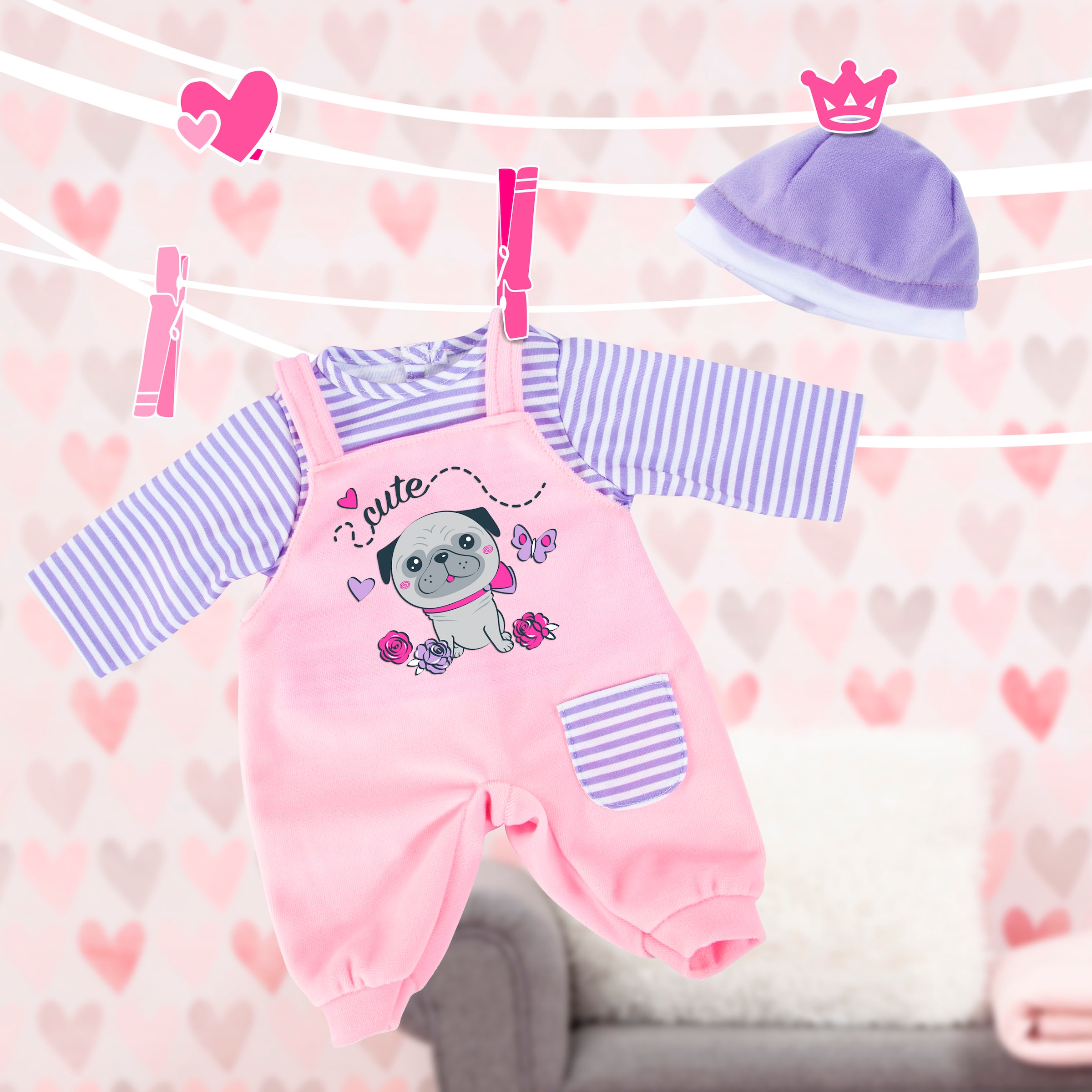 Bayer Puppenkleidung »Latzhose Hund 46 cm«