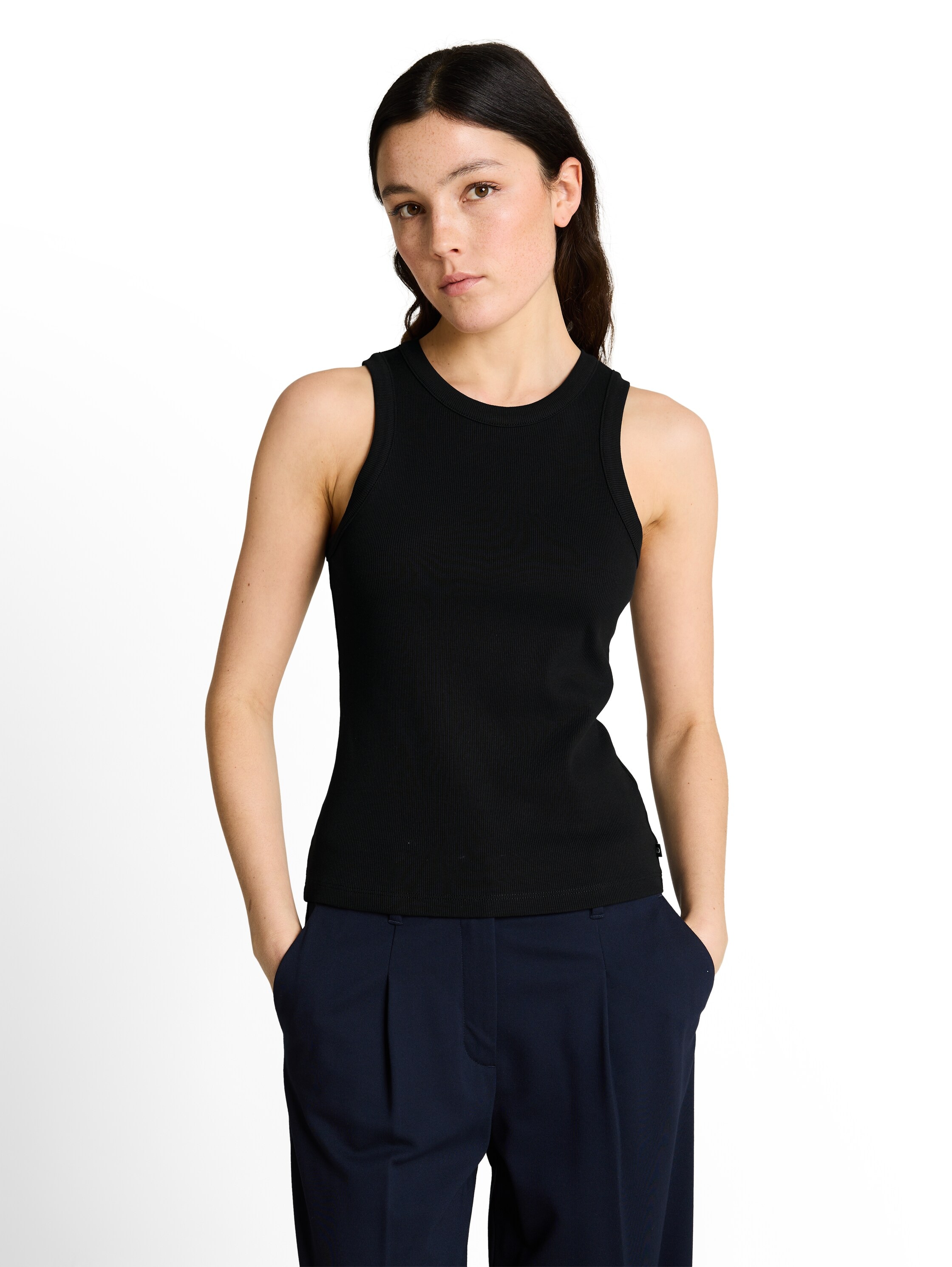 Image of TOM TAILOR Denim Rundhalsshirt ohne Ärmel